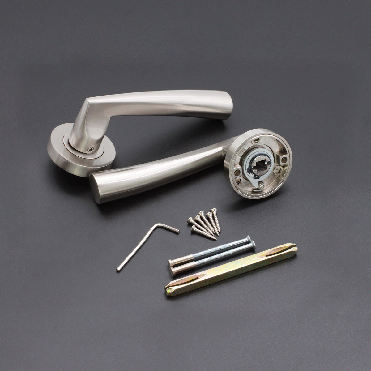 Leygo Lever Door Handle Satin Nickel