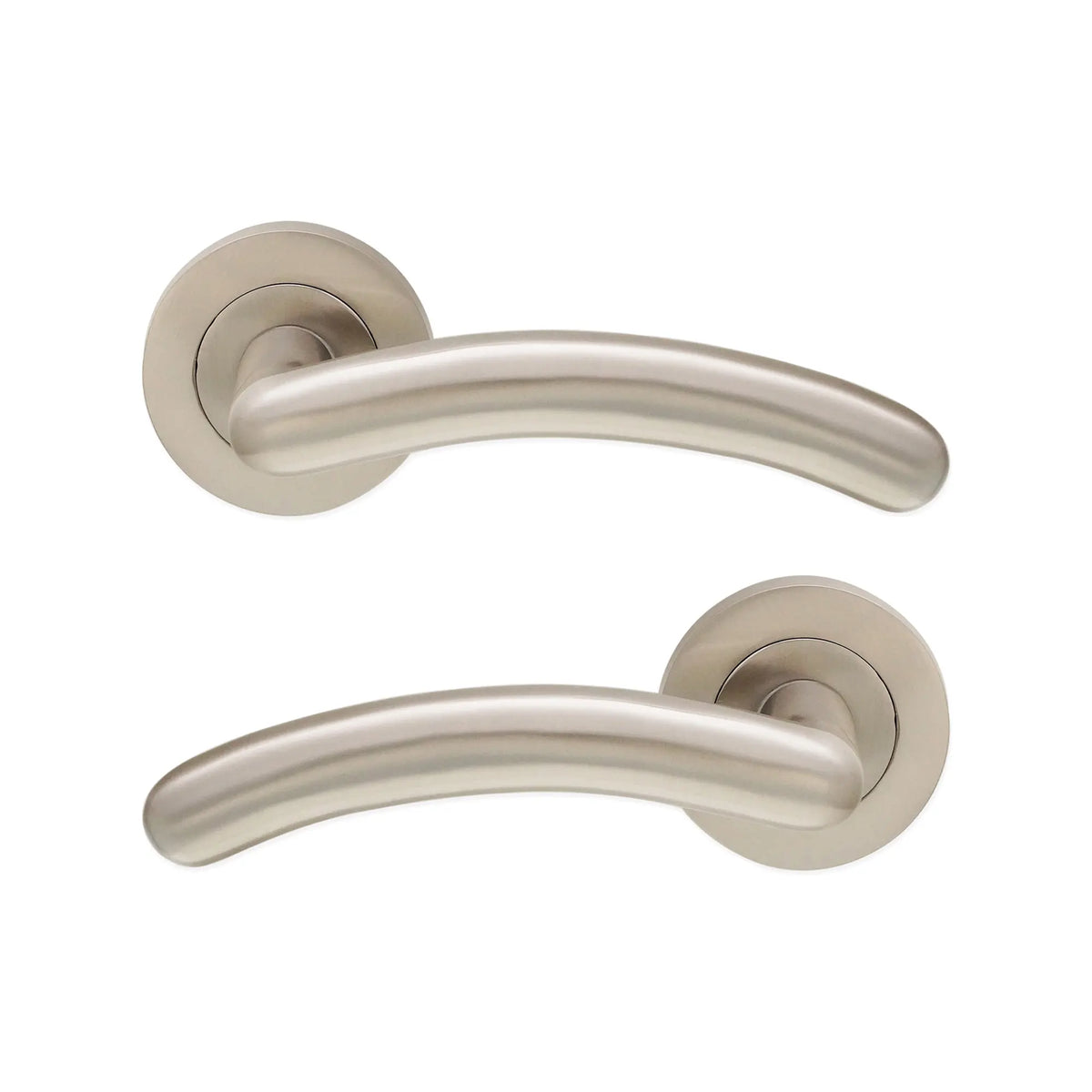 Taurus Lever Door Handle Satin Nickel Spira