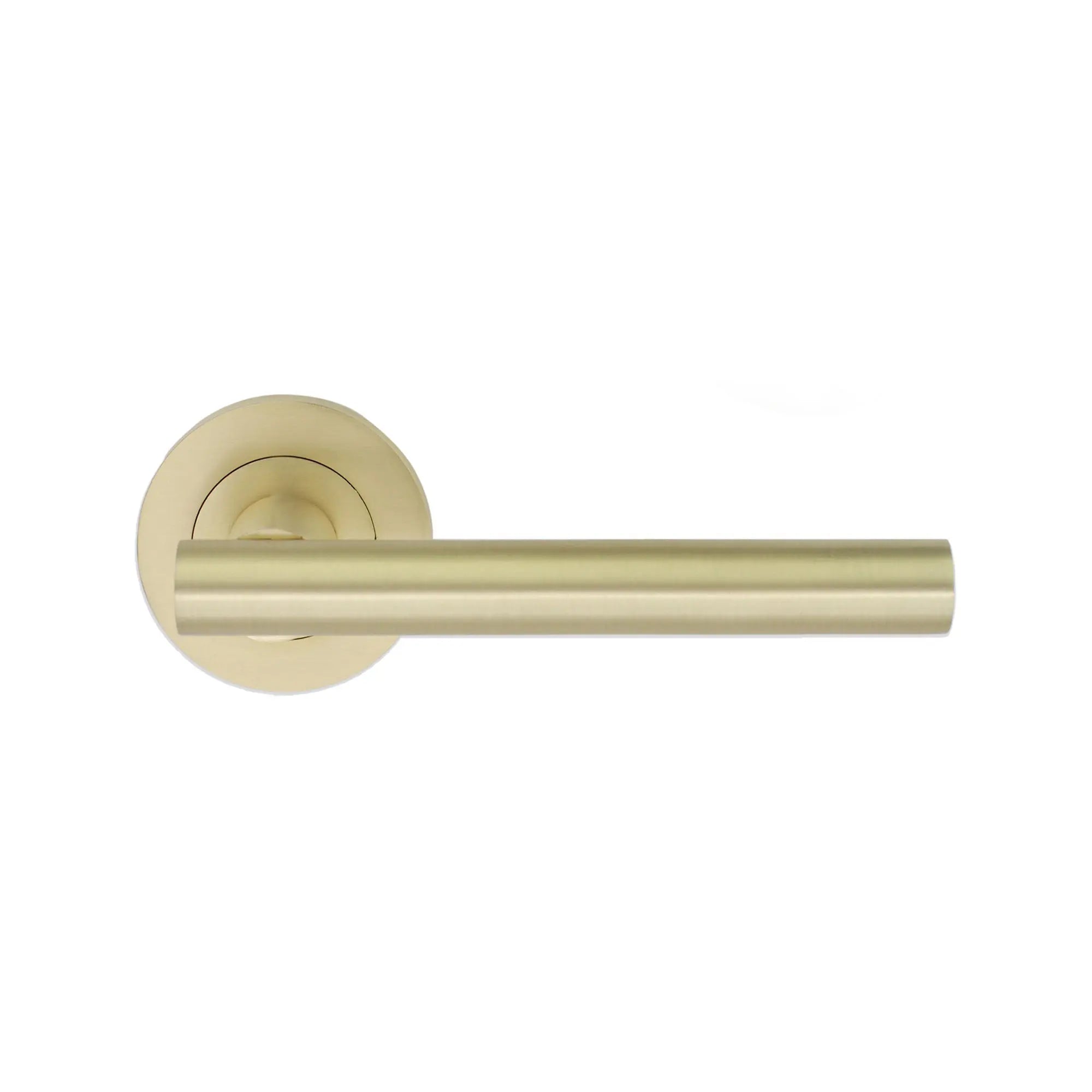 Jura Lever Door Handle Satin Brass Spira