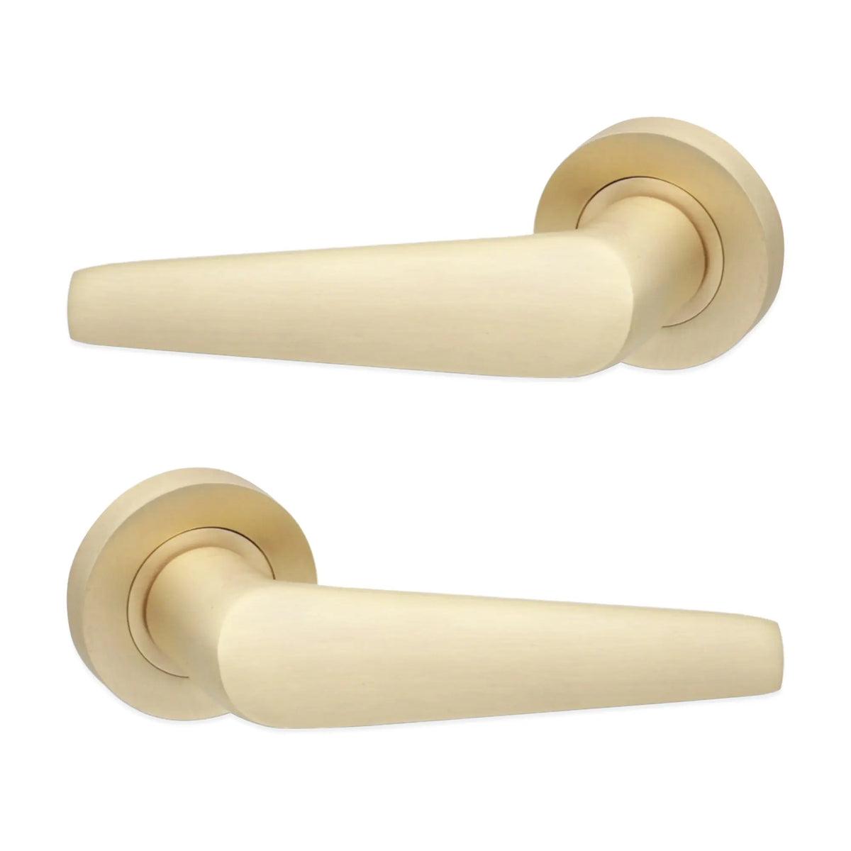 Aero Lever on Rose Satin Brass Spira