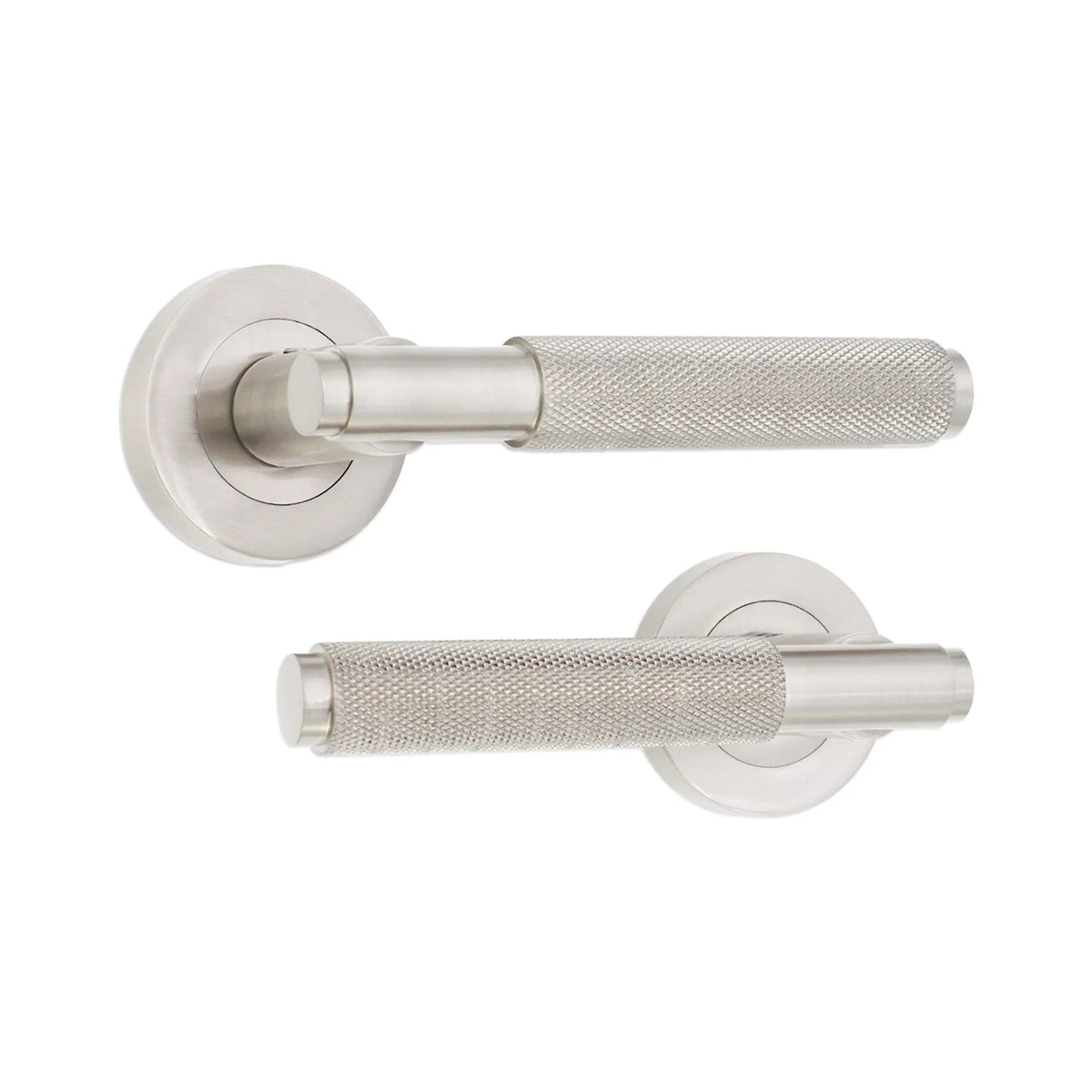 Connaught Lever on Rose Satin Nickel Spira