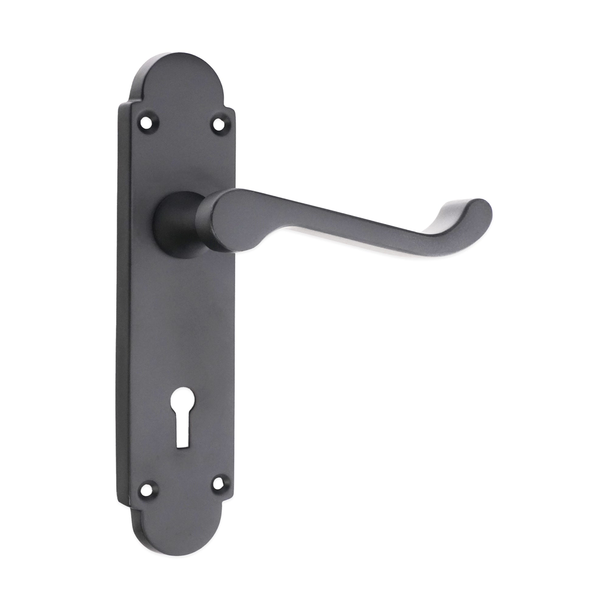 Oakley Lever on Backplate Lock Matt Black