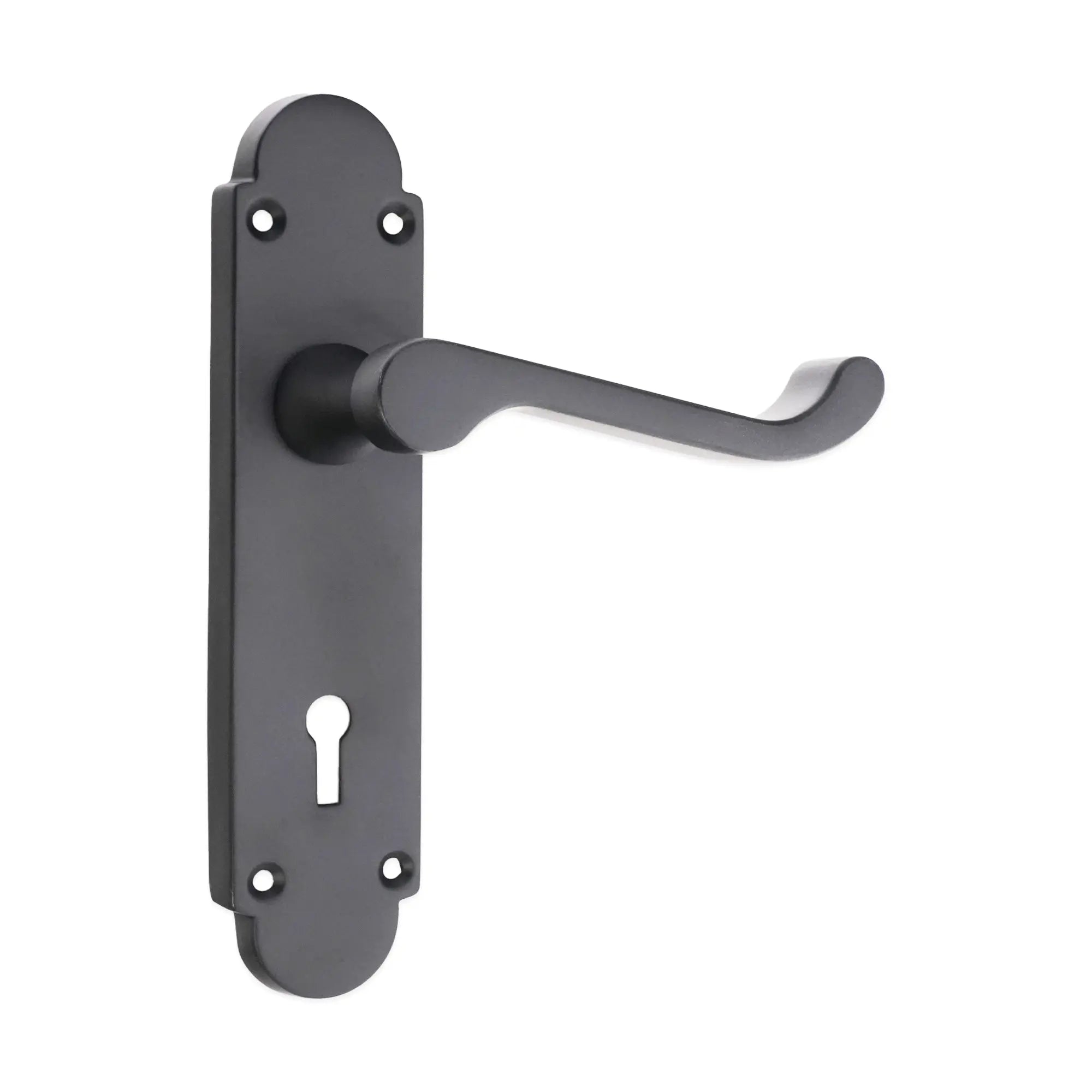 Oakley Lever on Backplate Lock Matt Black Spira