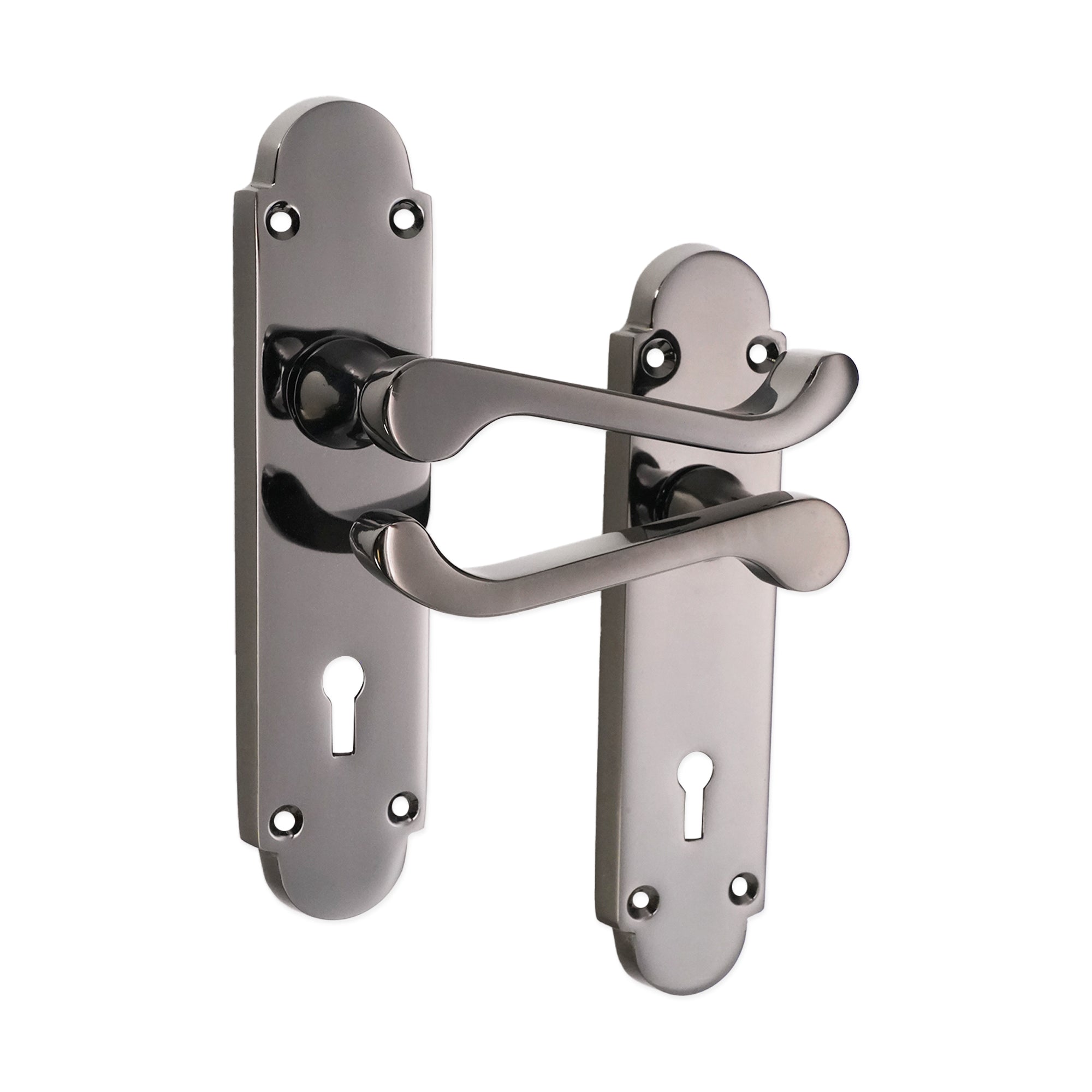 Oakley Lever on Backplate Lock Black Nickel