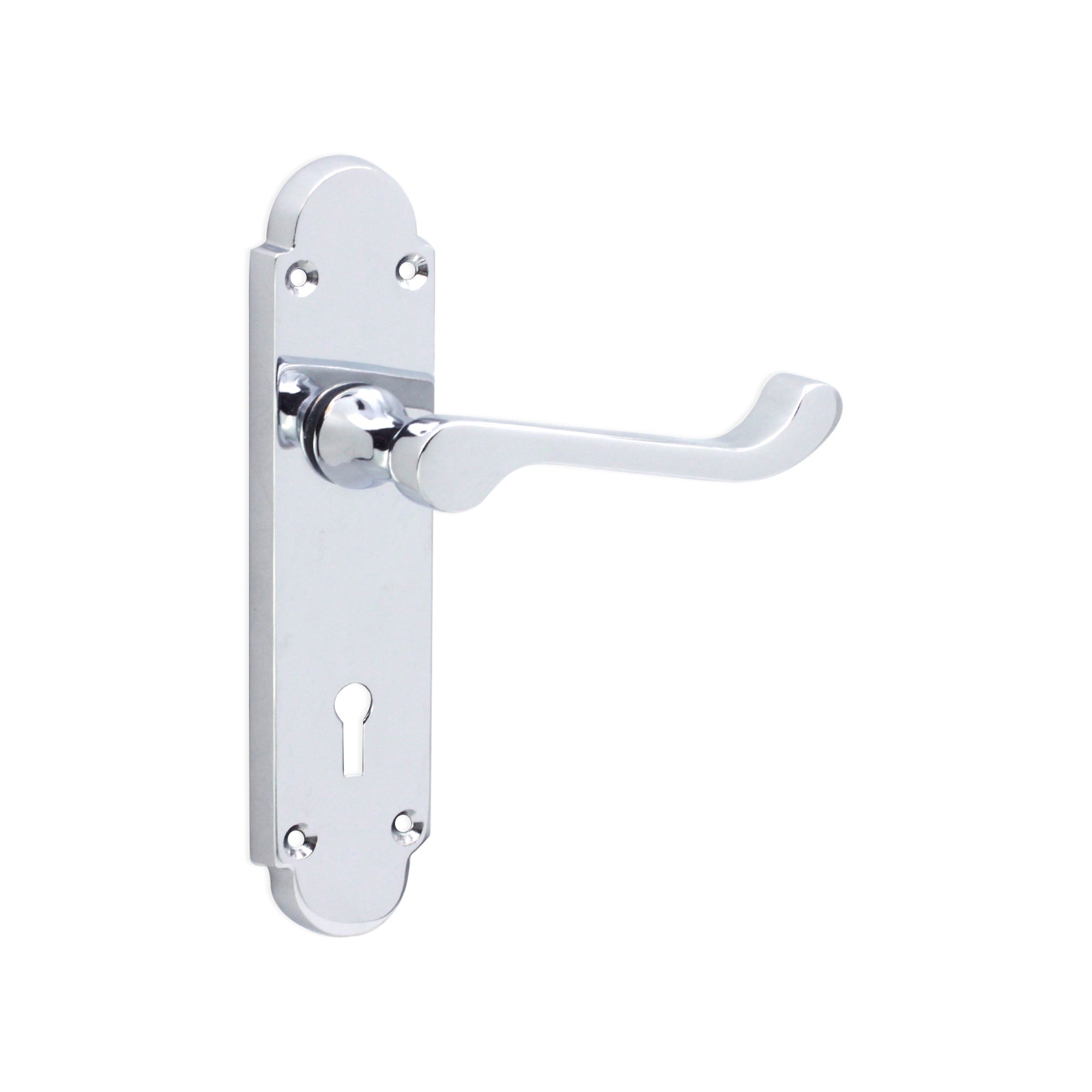 Oakley Lever on Backplate Lock Polished Chrome
