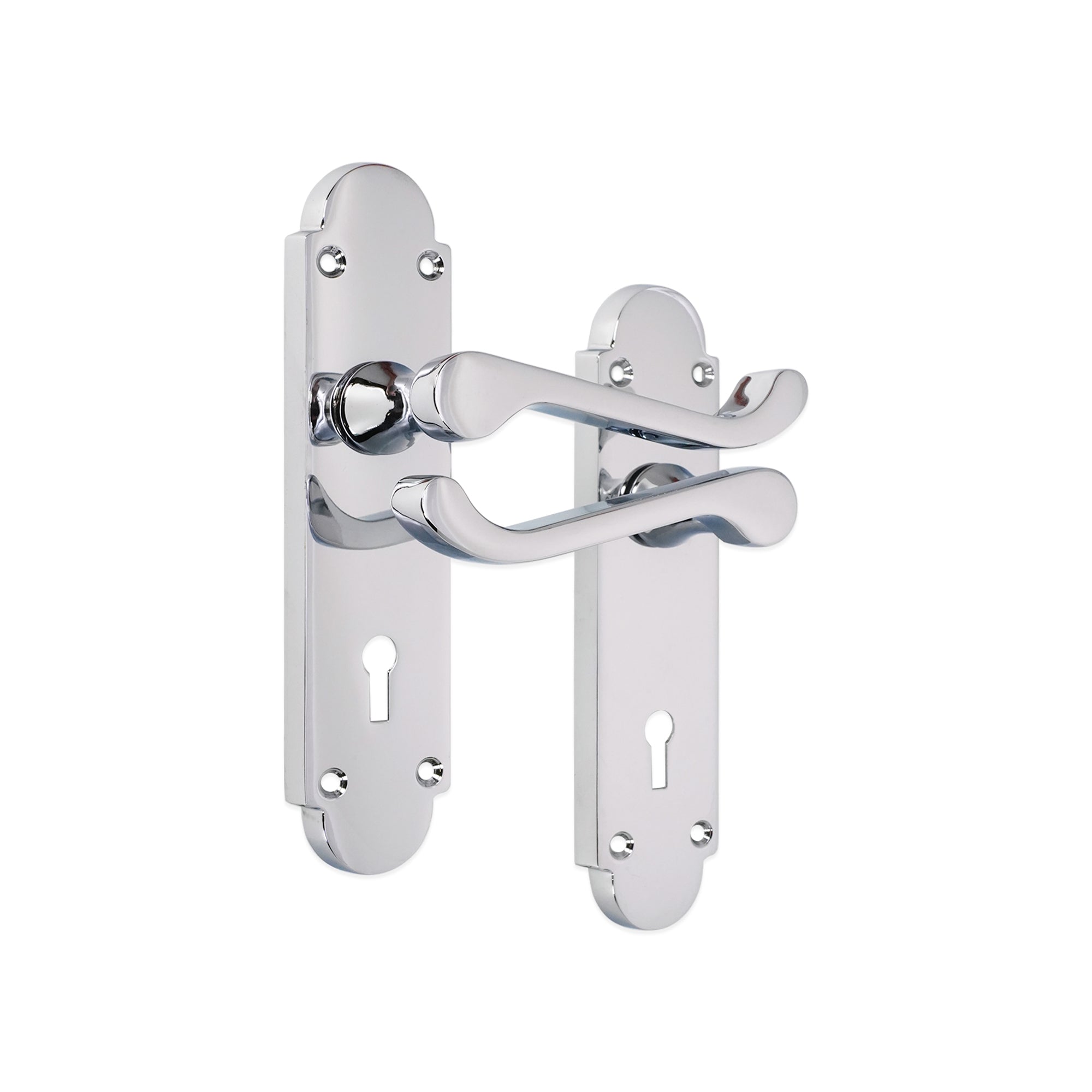 Oakley Lever on Backplate Lock Polished Chrome