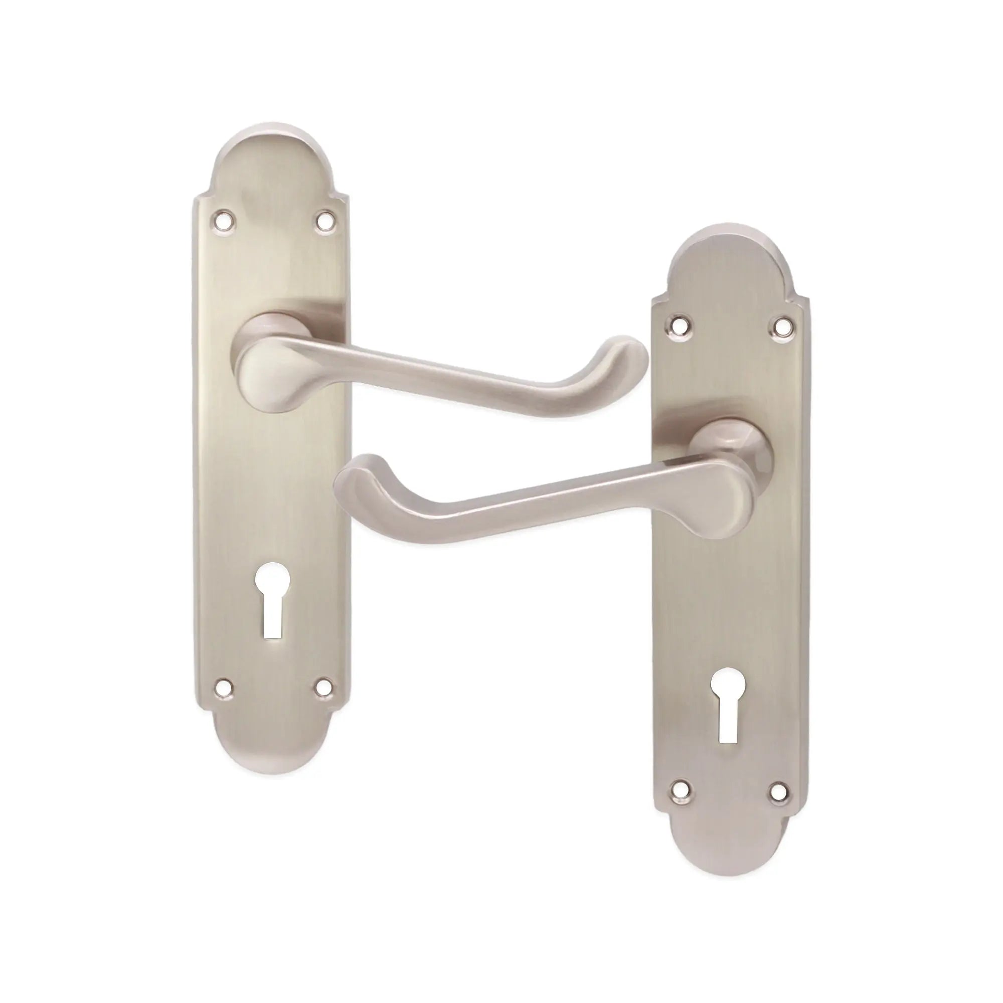 Oakley Lever on Backplate Lock Satin Nickel Spira
