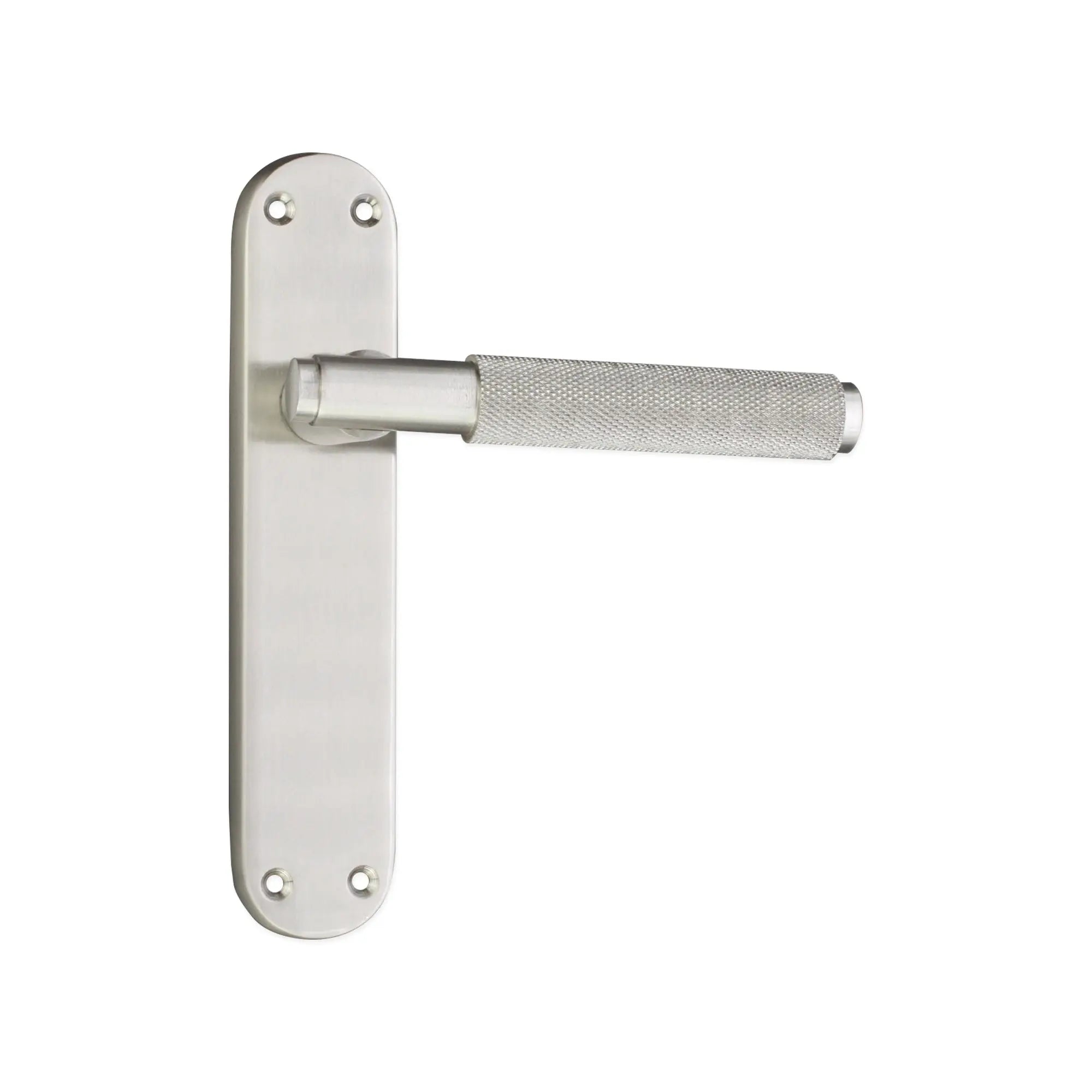 Connaught Knurled Lever on Backplate Latch Satin Nickel Spira