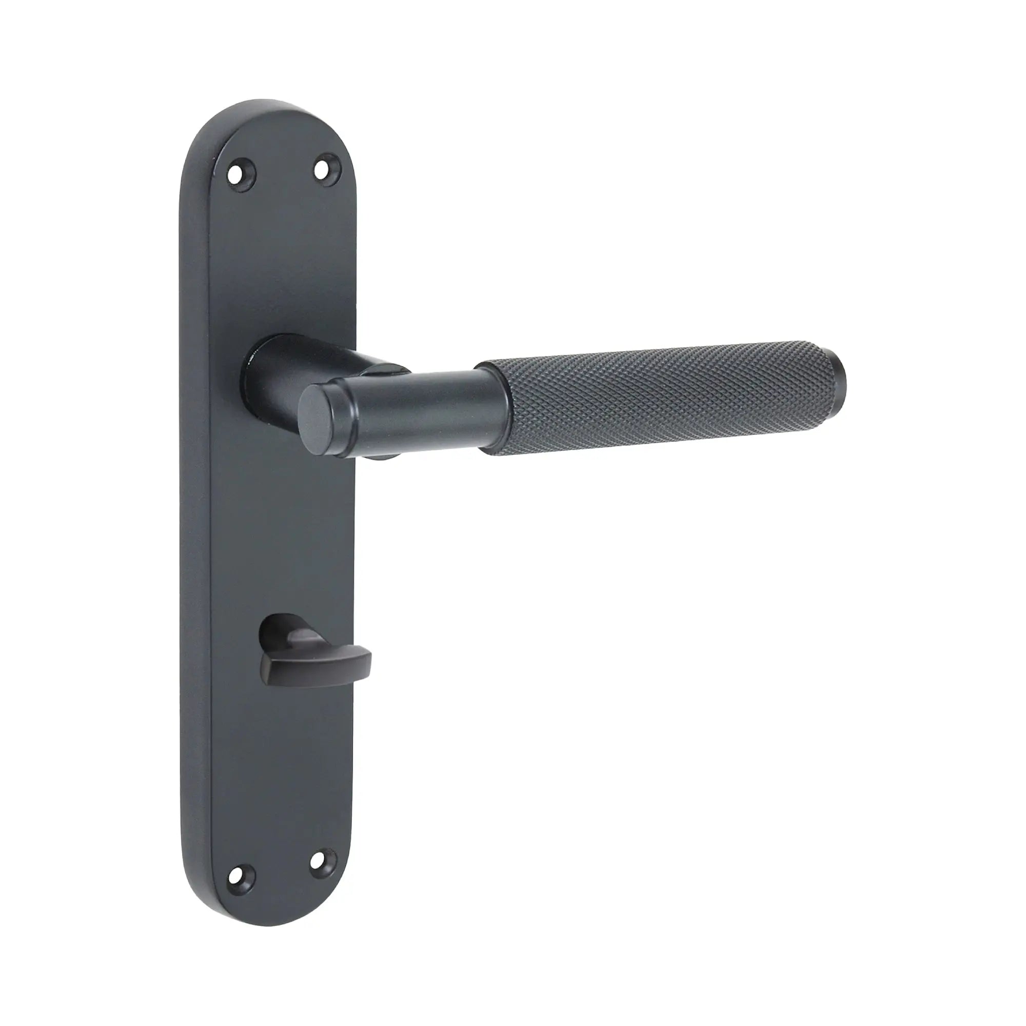 Connaught Knurled Lever on Backplate Bathroom Matt Black Spira