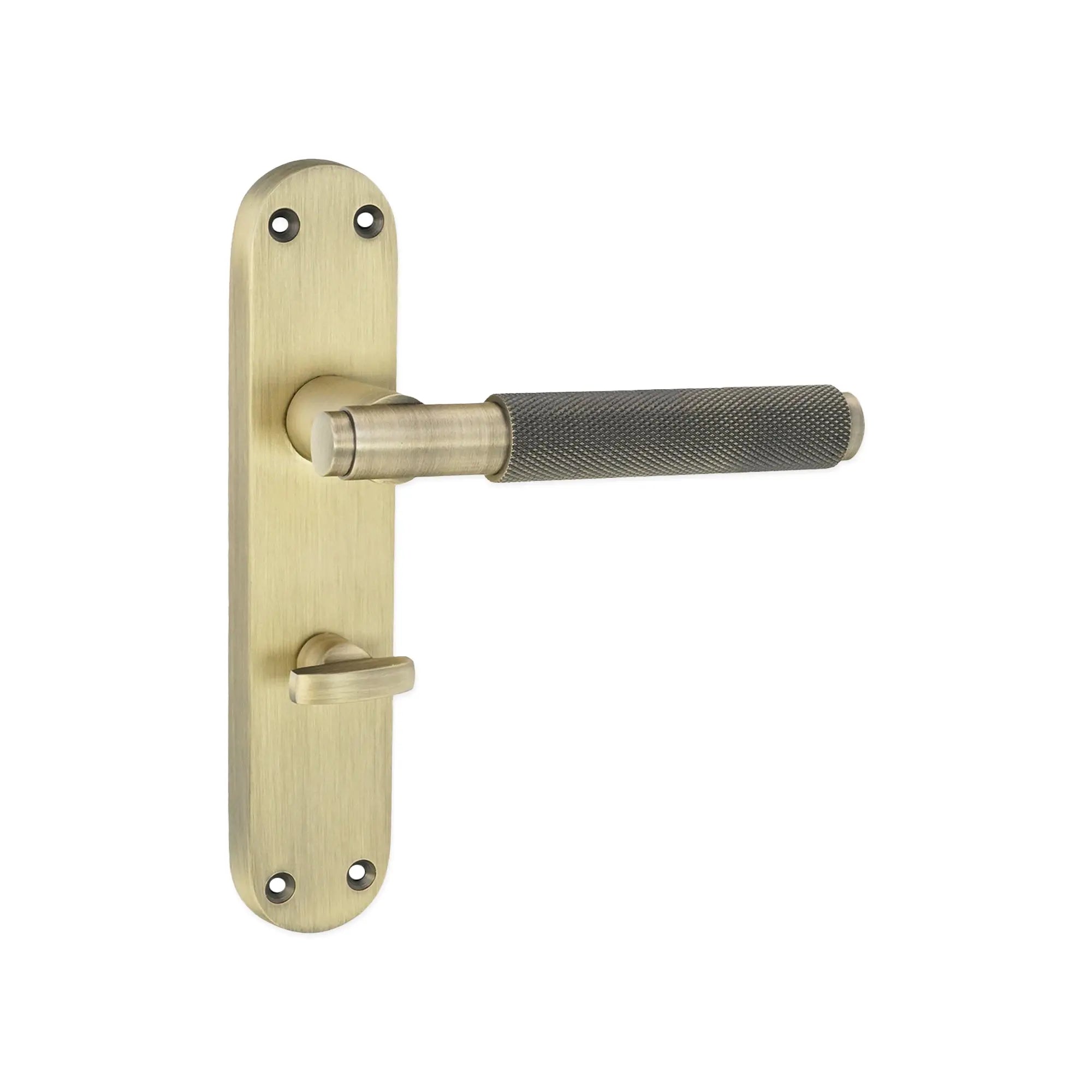 Connaught Knurled Lever on Backplate Bathroom Matt Antique Spira