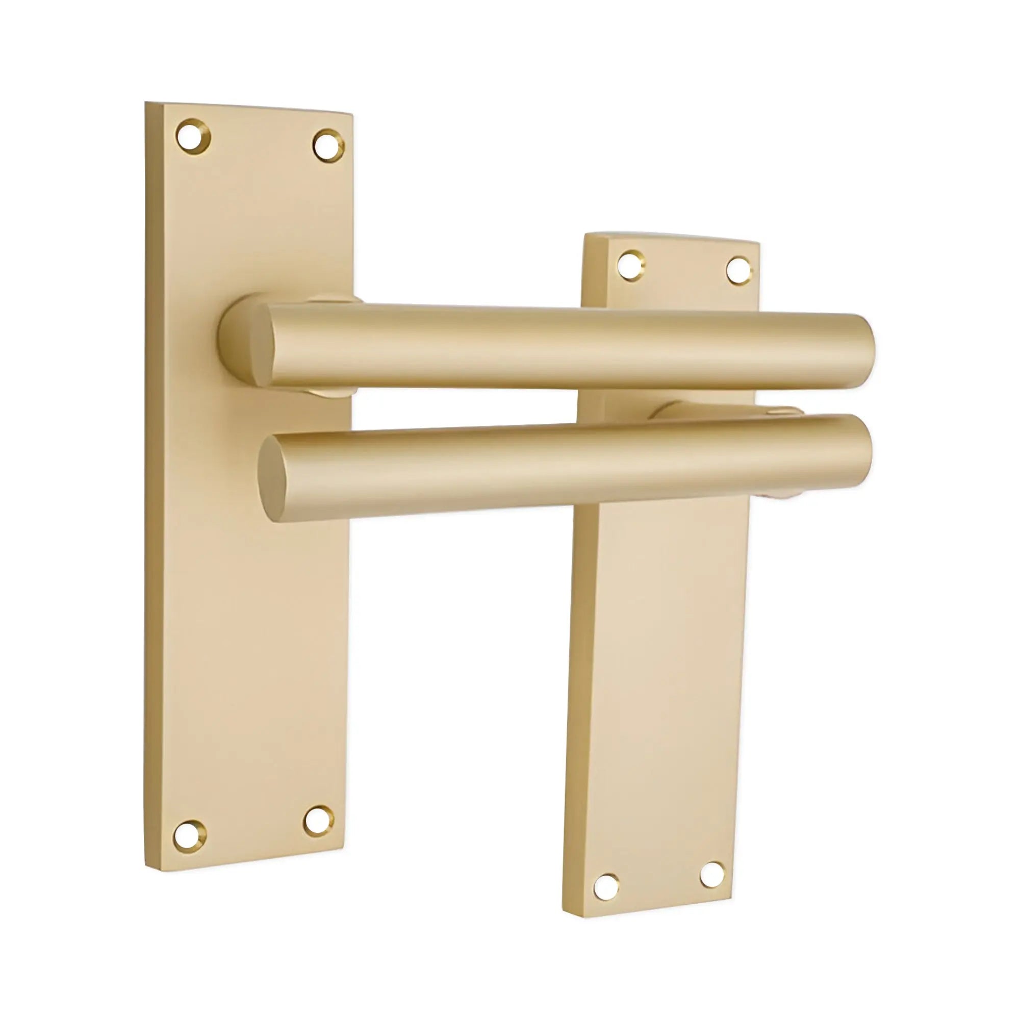 Jura Lever on Backplate Latch Satin Brass Spira