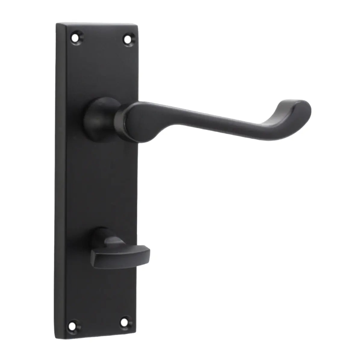 Victorian Scroll Privacy Lever Handle 150mm Matt Black Spira
