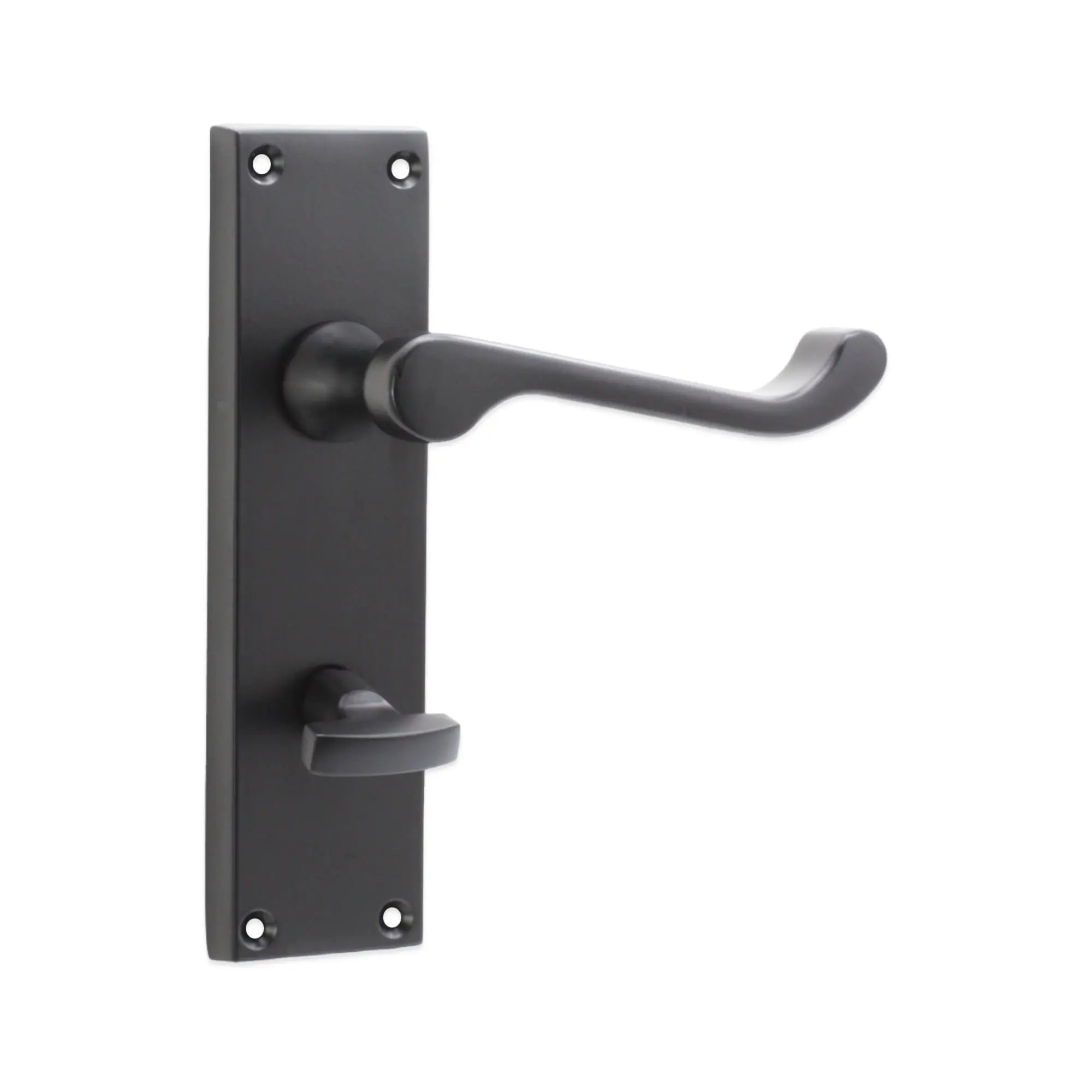 Victorian Scroll Bathroom Lever Handle 150mm Matt Black Spira