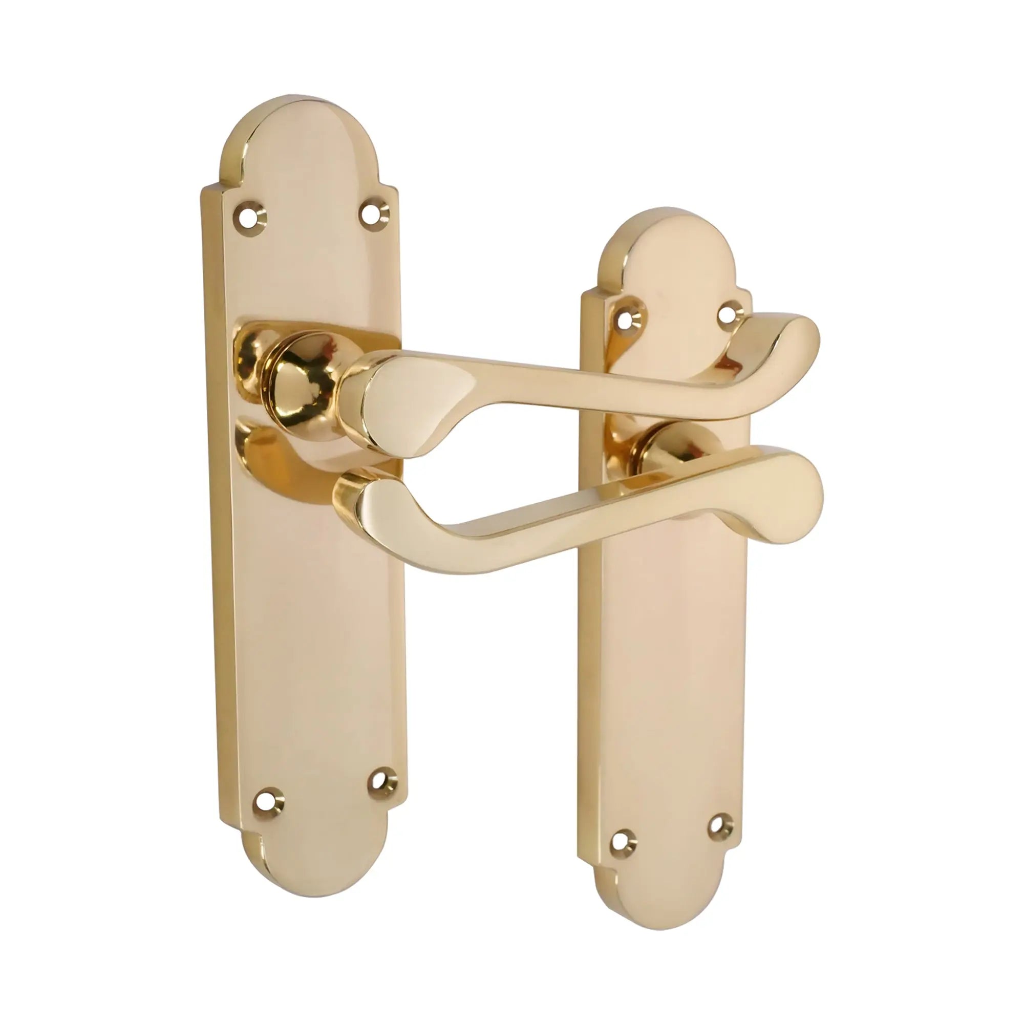 Oakley Lever on Backplate Latch Polished Brass Spira