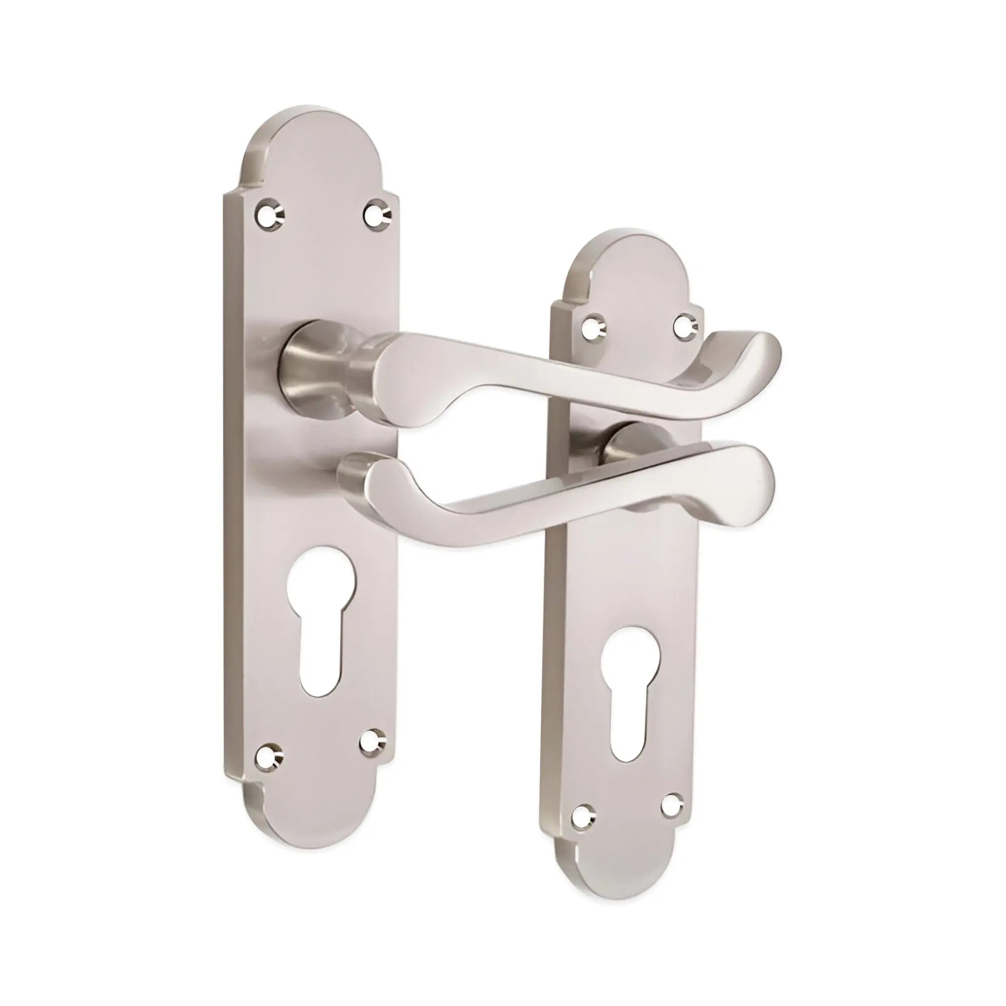 Oakley Lever on Backplate Euro Satin Nickel Spira