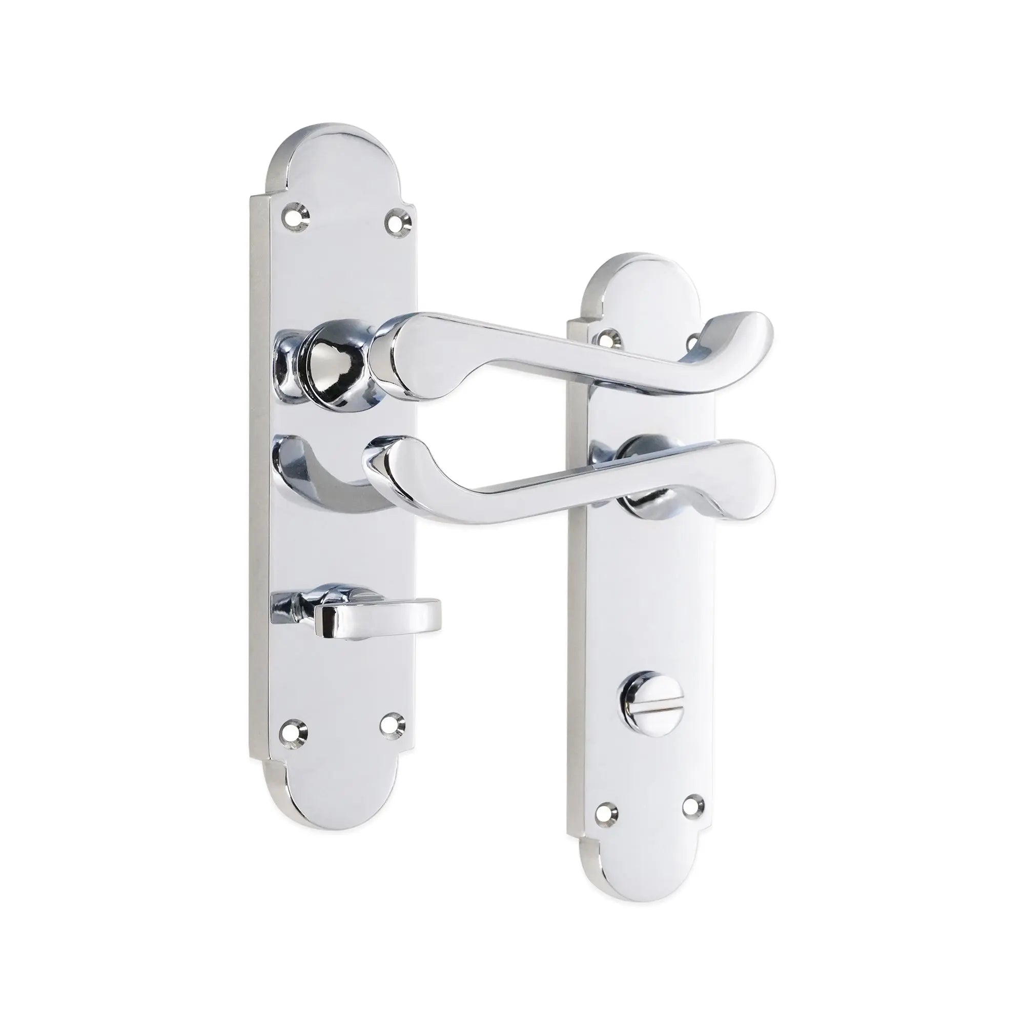 Oakley Lever on Backplate Bathroom Satin Nickel Spira