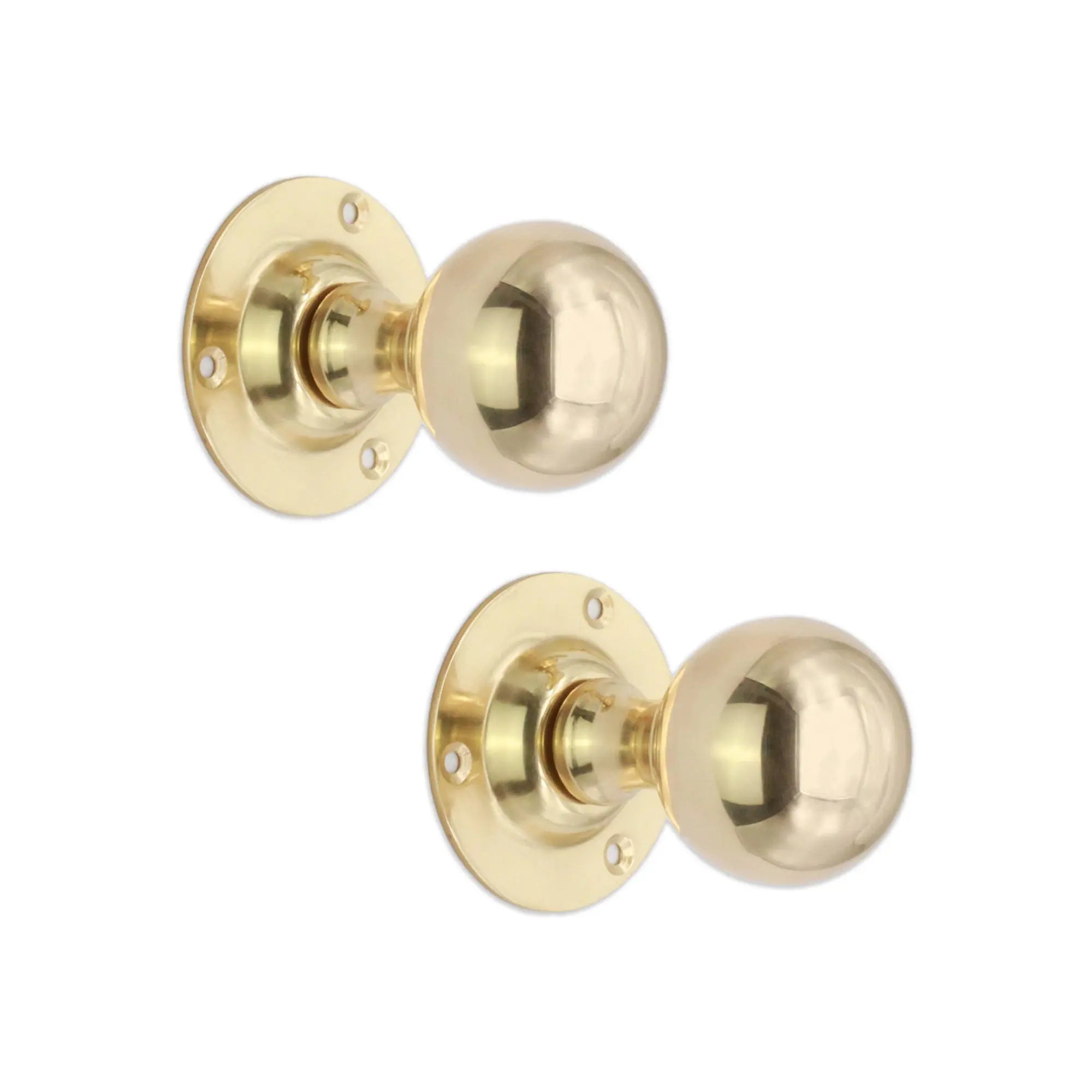 Ball Door Knob Polished Brass Spira