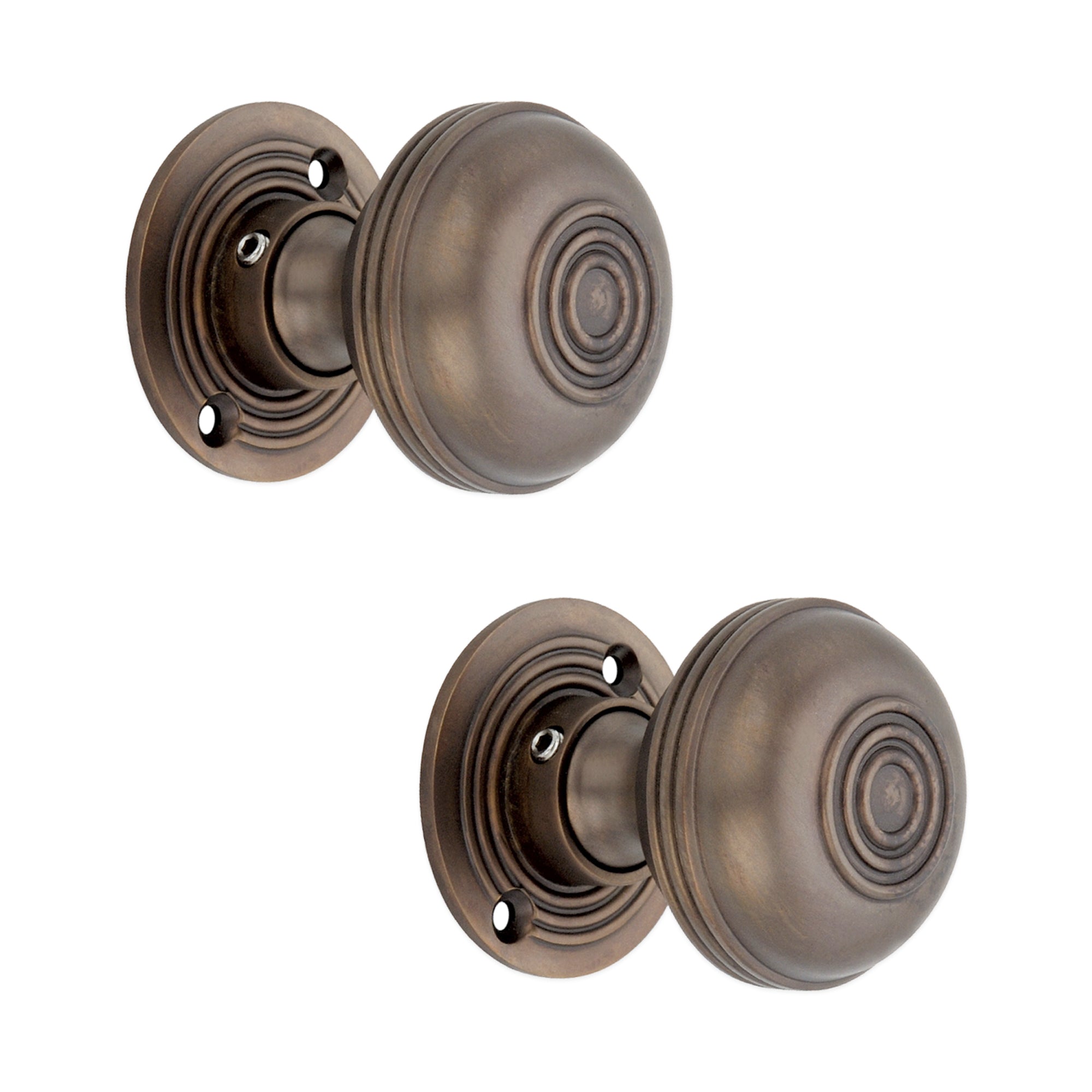 Bloxwich 50mm Rim/Mortice Door Knob Aged Bronze