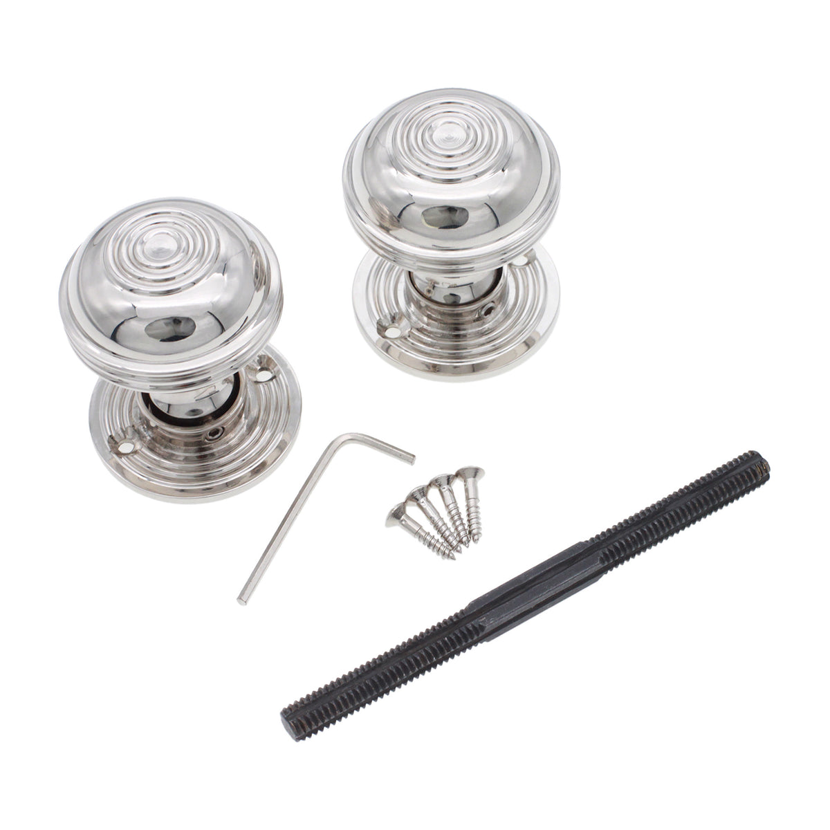 Bloxwich 50mm Rim/Mortice Door Knob Polished Nickel