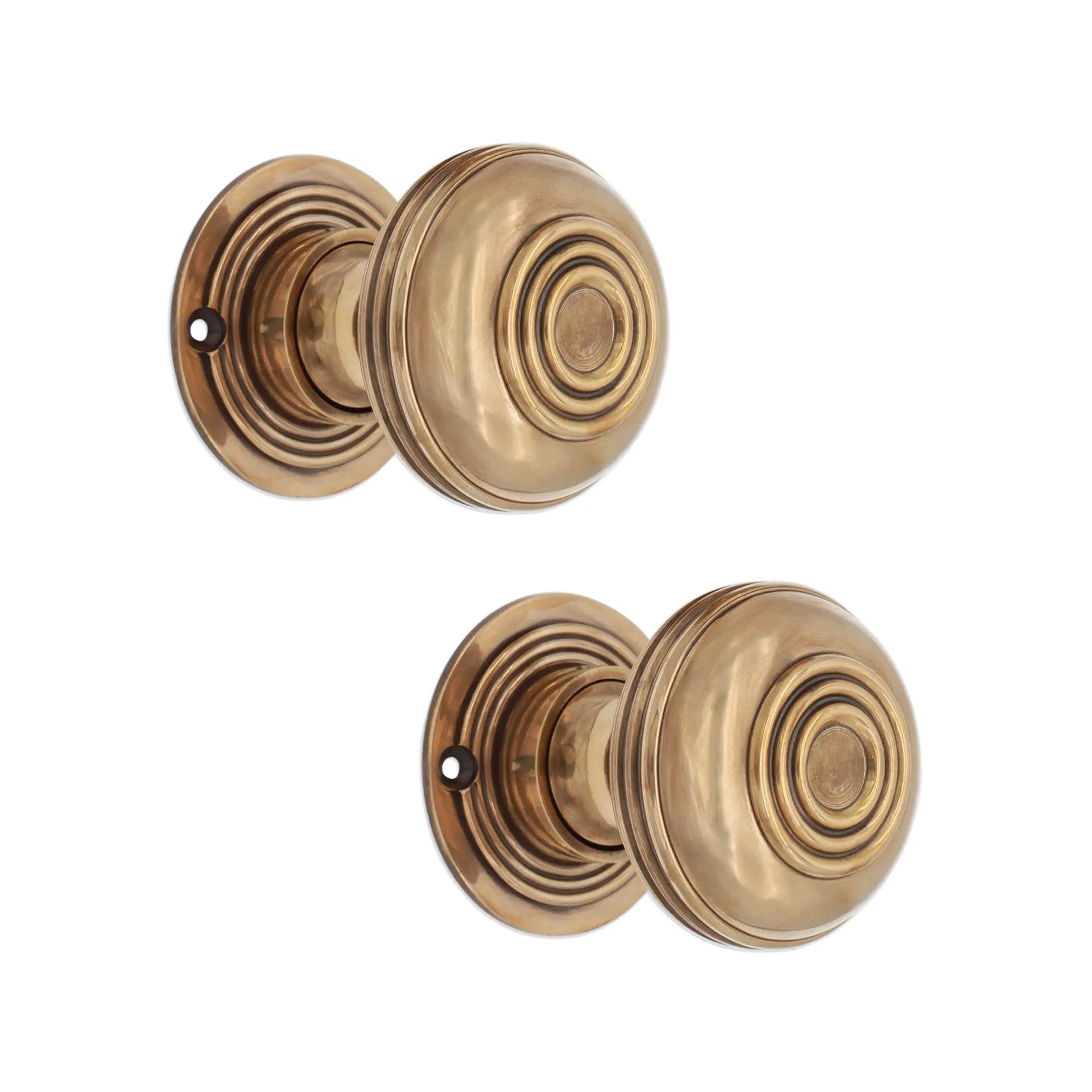 Bloxwich Large 60mm Rim/Mortice Door Knob Aged Brass Spira