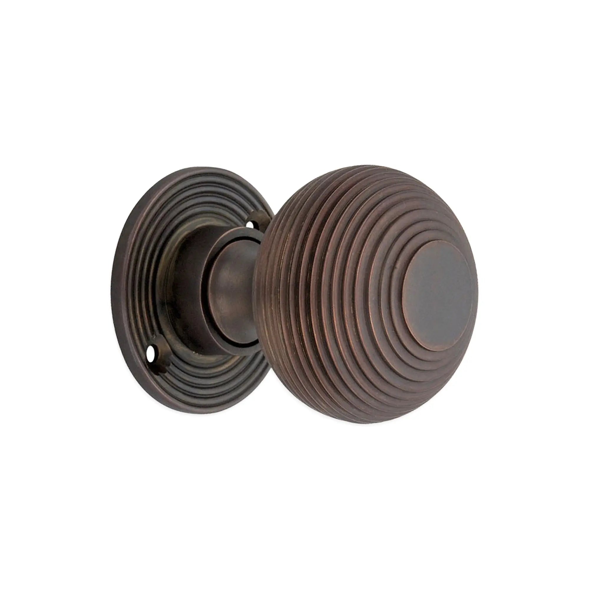 Beehive 50mm Rim/Mortice Door Knob Aged Bronze Spira