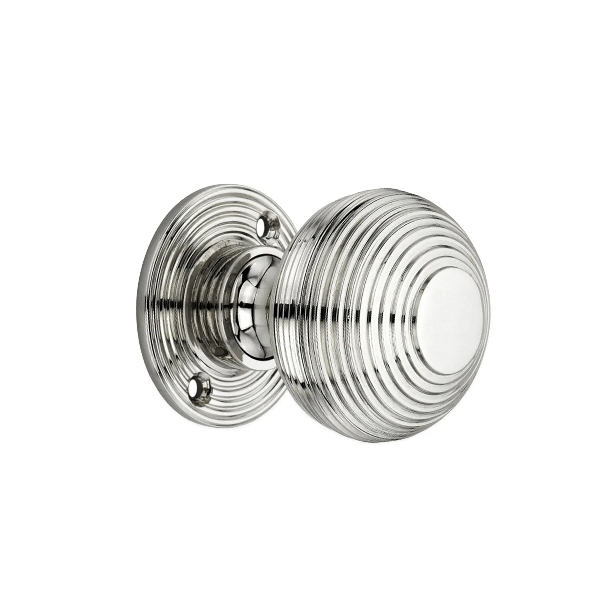 Beehive 50mm Rim/Mortice Door Knob Polished Nickel Spira