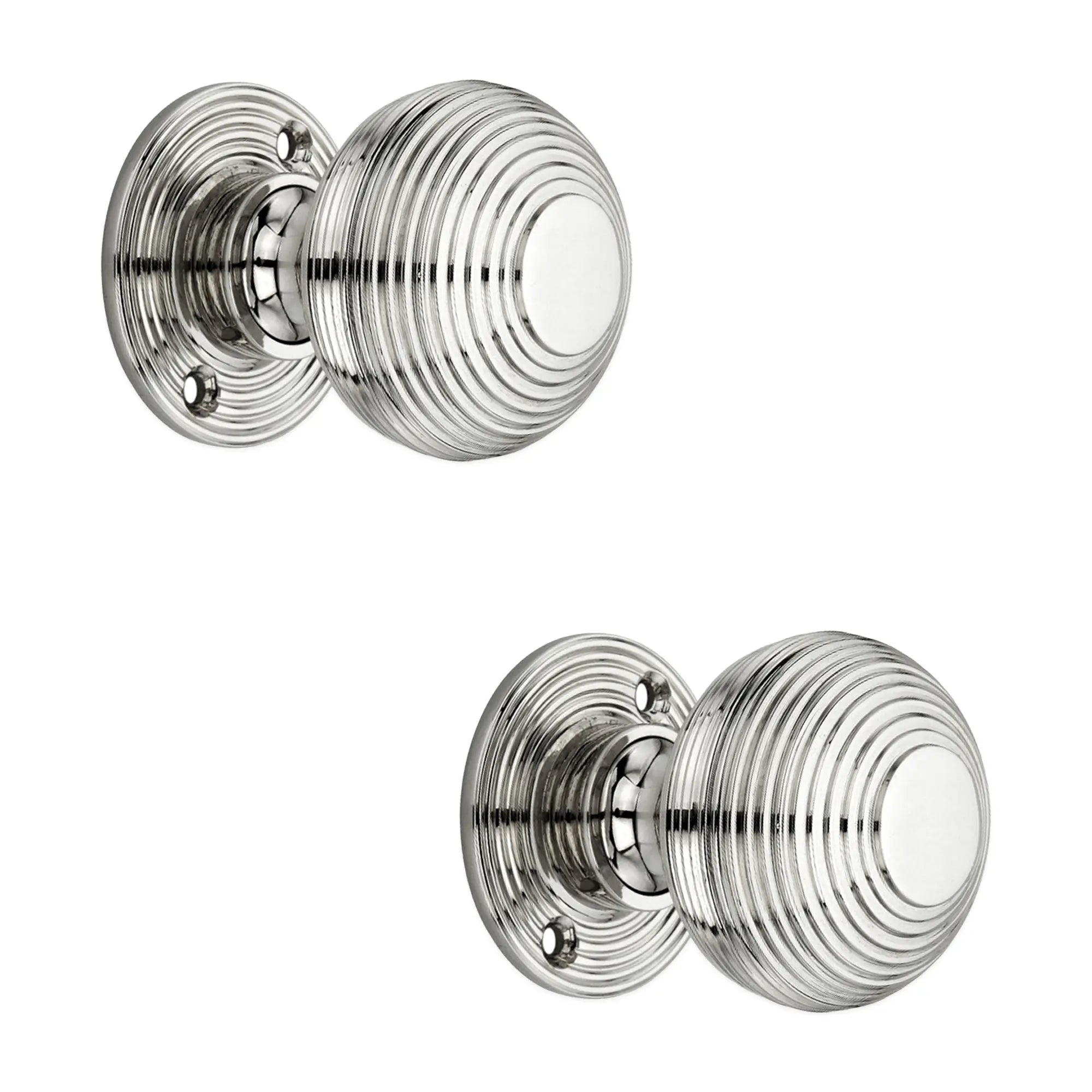 Beehive 50mm Rim/Mortice Door Knob Polished Nickel Spira