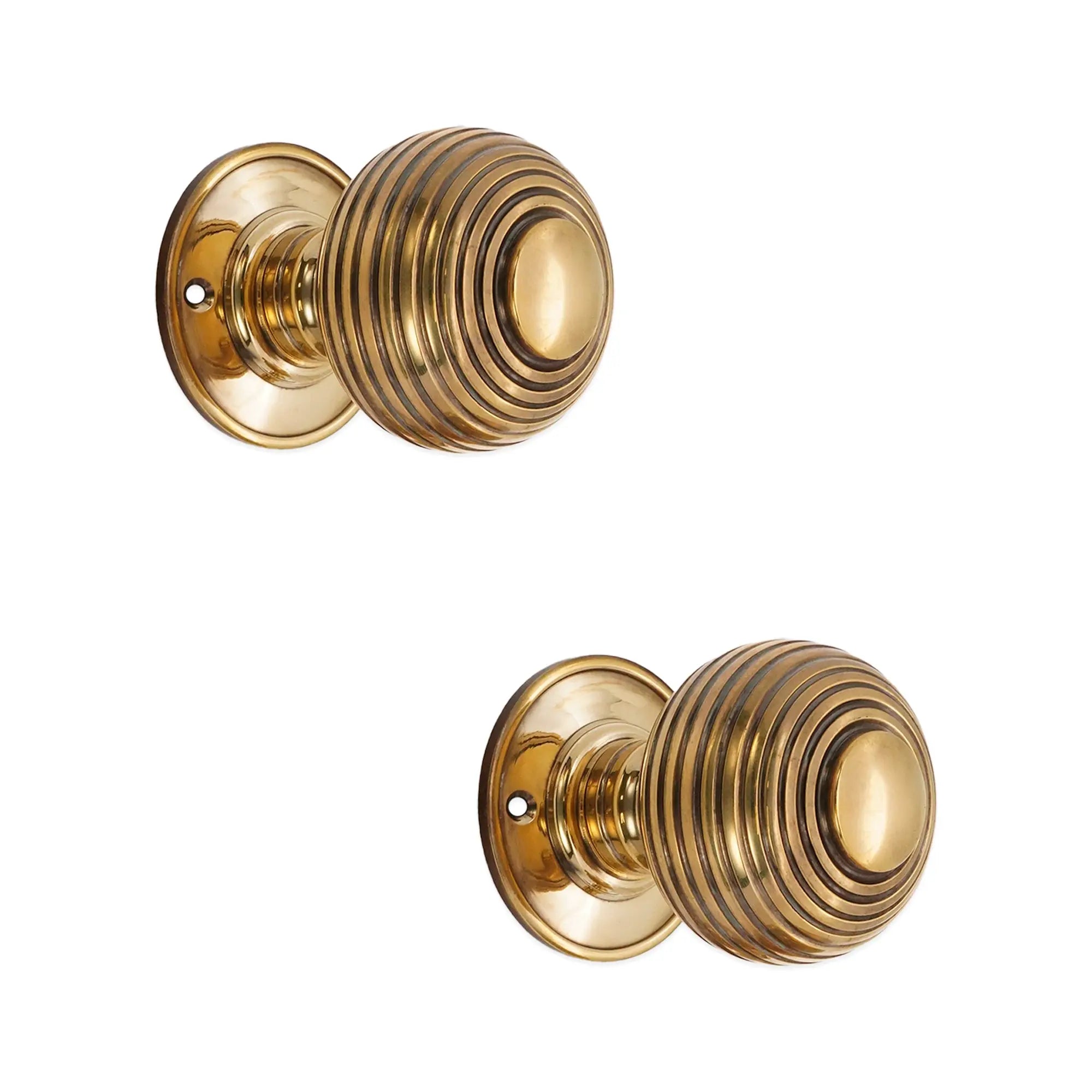 Beehive Large 60mm Mortice Door Knob Aged Brass Spira