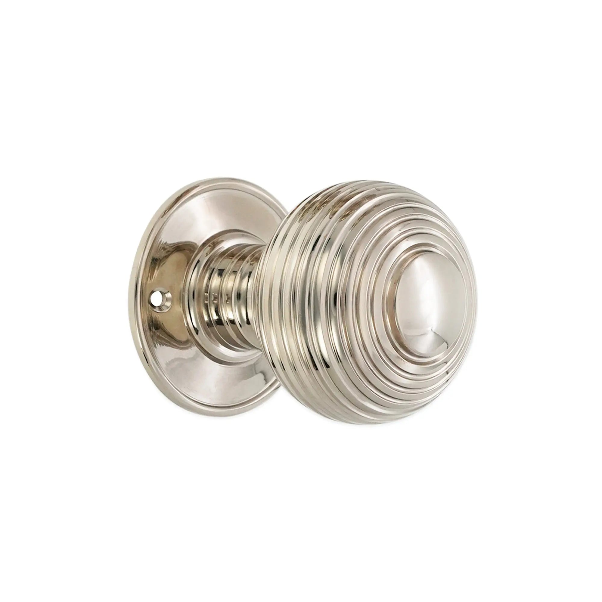 Beehive Large 60mm Mortice Door Knob Polished Nickel Spira