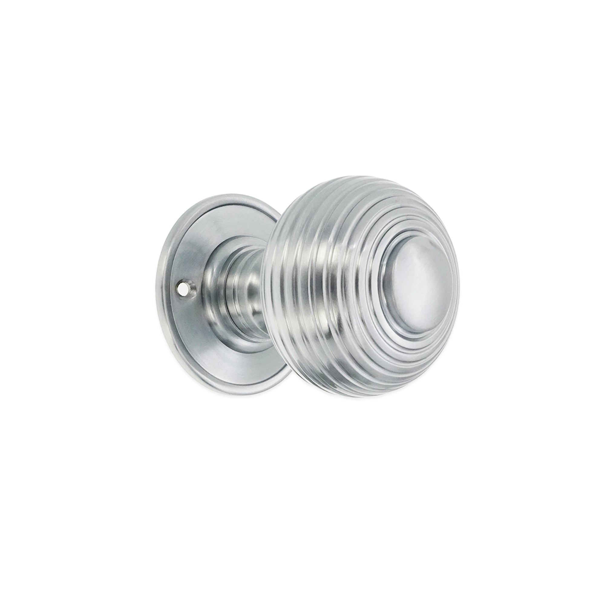 Beehive Large 60mm Mortice Door Knob Satin Chrome