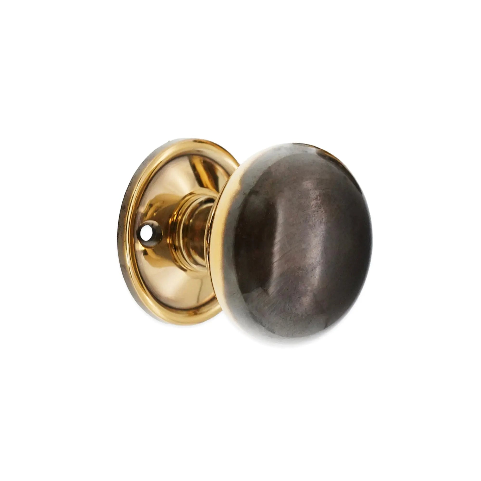 Cottage Large 50mm Mortice/Rim Door Knob Aged Brass Spira