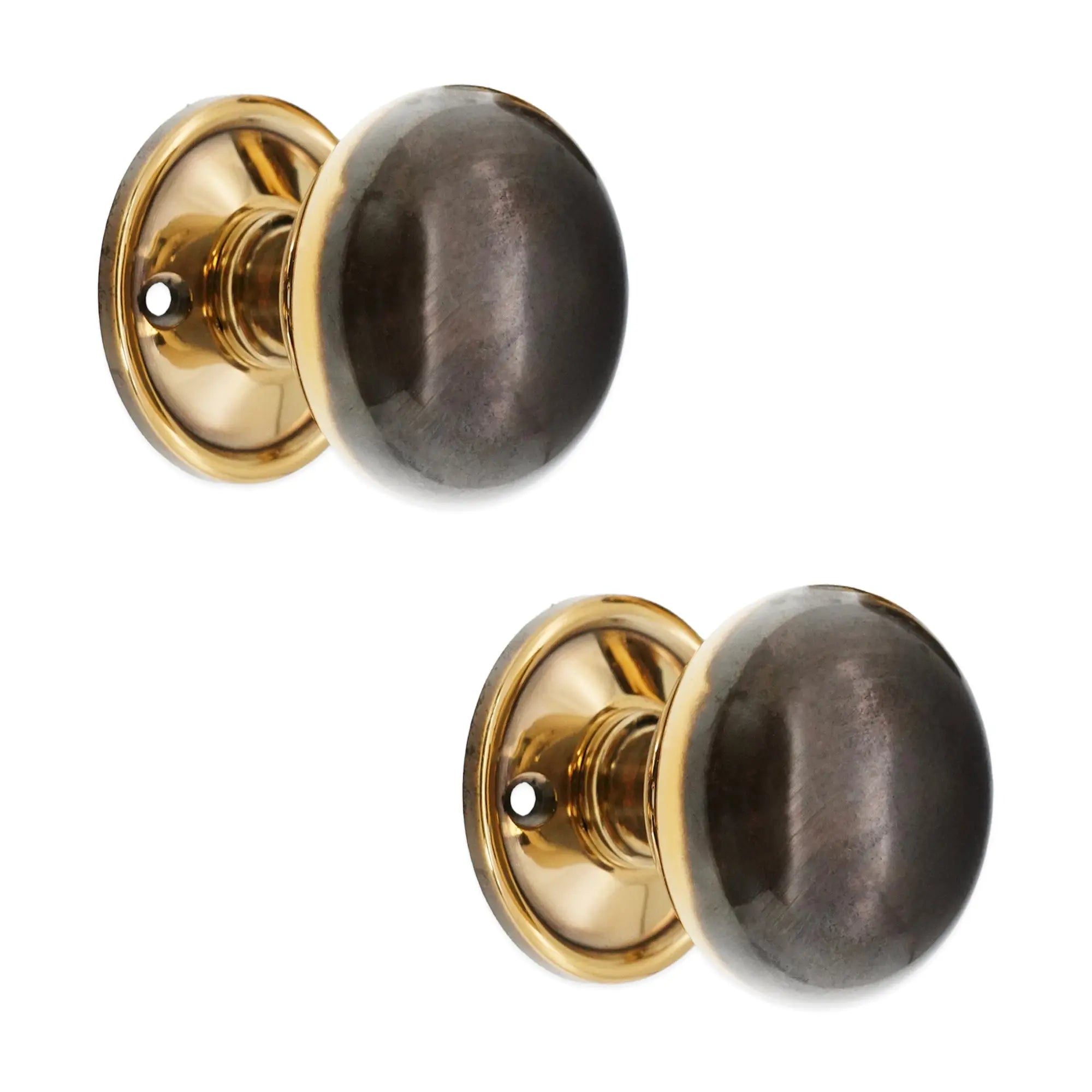 Cottage Large 50mm Mortice/Rim Door Knob Aged Brass Spira