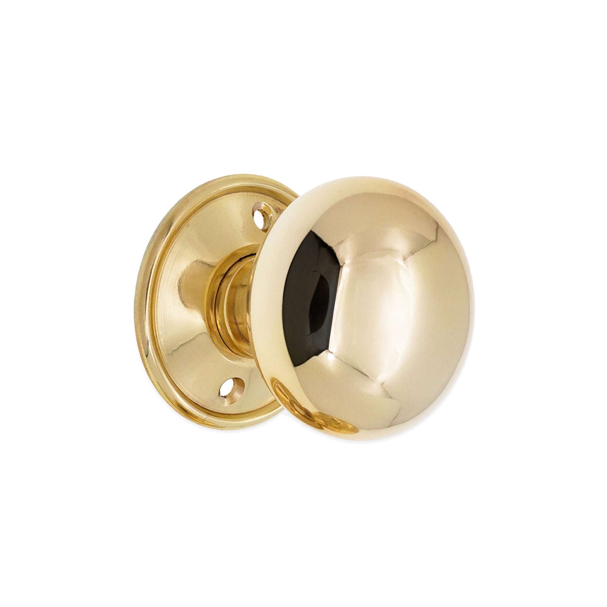 Cottage Large 50mm Rim/Mortice Door Knob Polished Brass