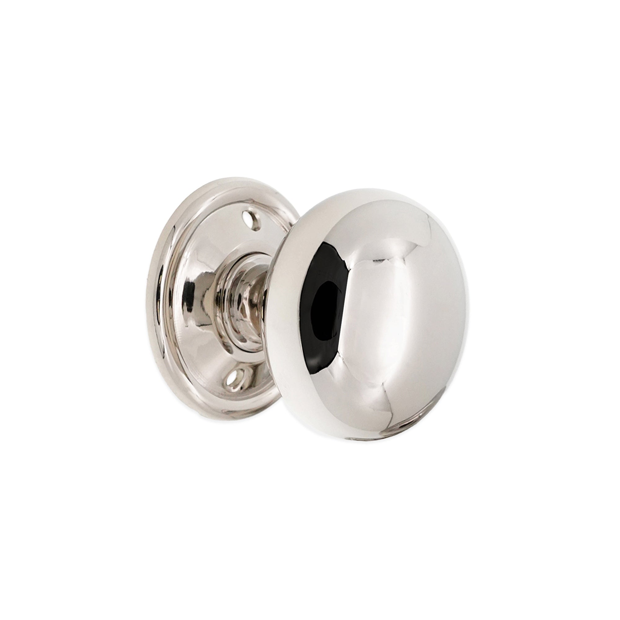 Cottage Large 50mm Rim/Mortice Door Knob Polished Nickel
