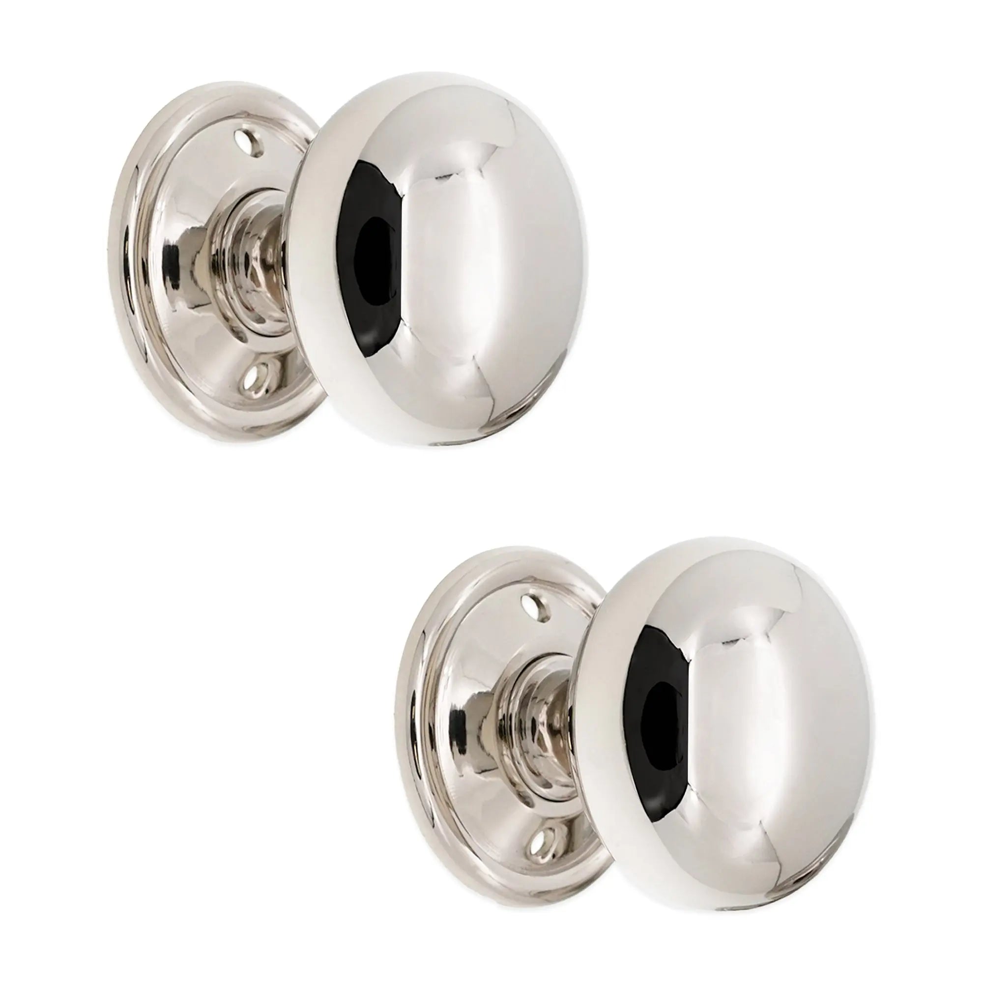 Cottage Large 50mm Rim/Mortice Door Knob Polished Nickel Spira