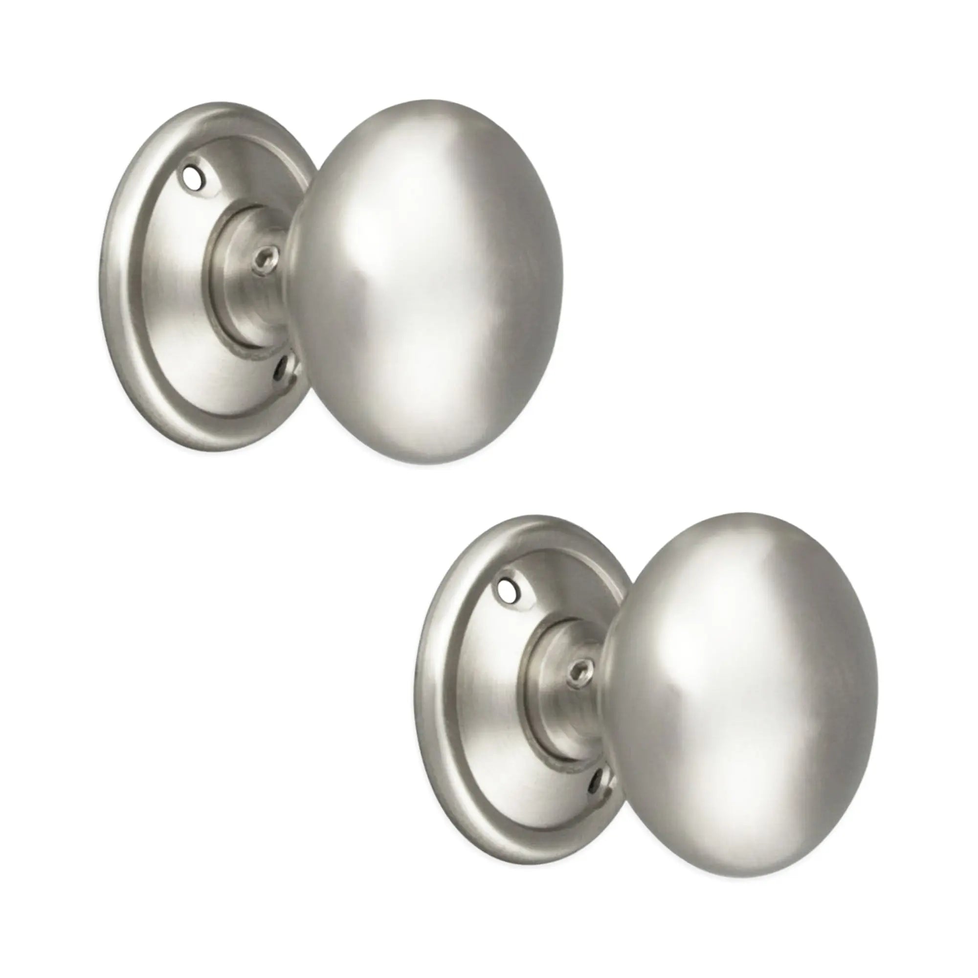 Cottage Large 50mm Rim/Mortice Door Knob Satin Chrome Spira
