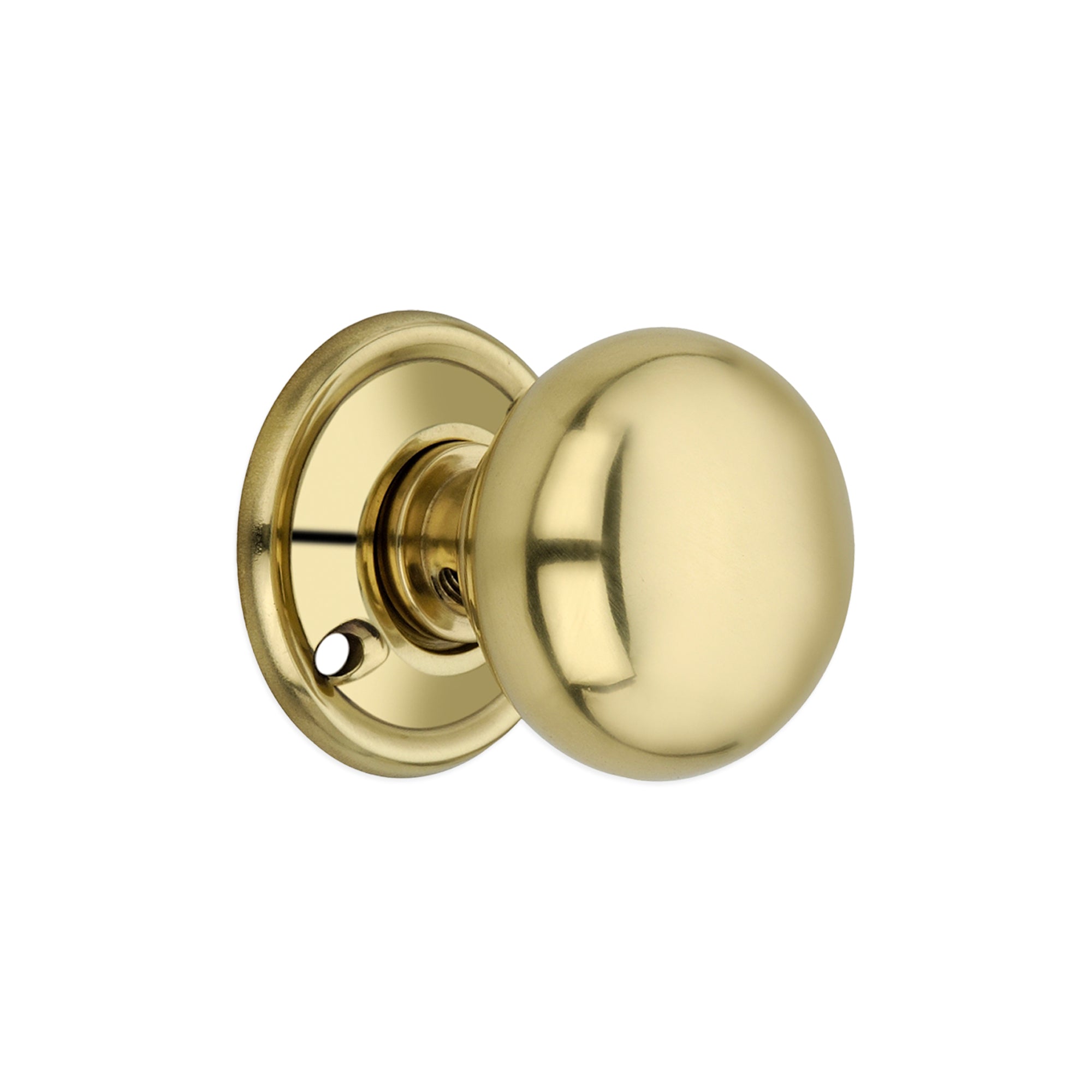 Cottage Small 40mm Rim/Mortice Door Knob Polished Brass