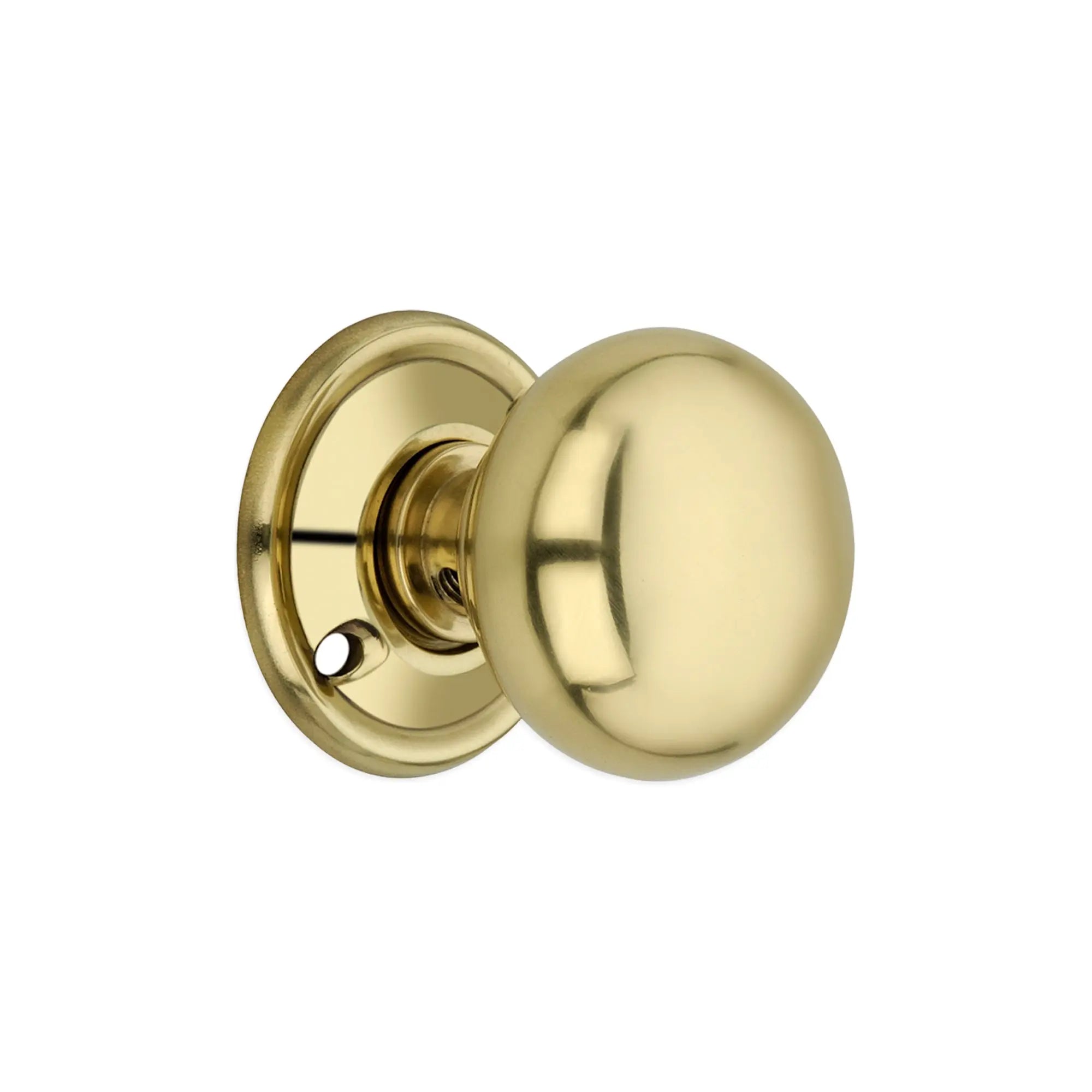 Cottage Small 40mm Rim/Mortice Door Knob Polished Brass Spira