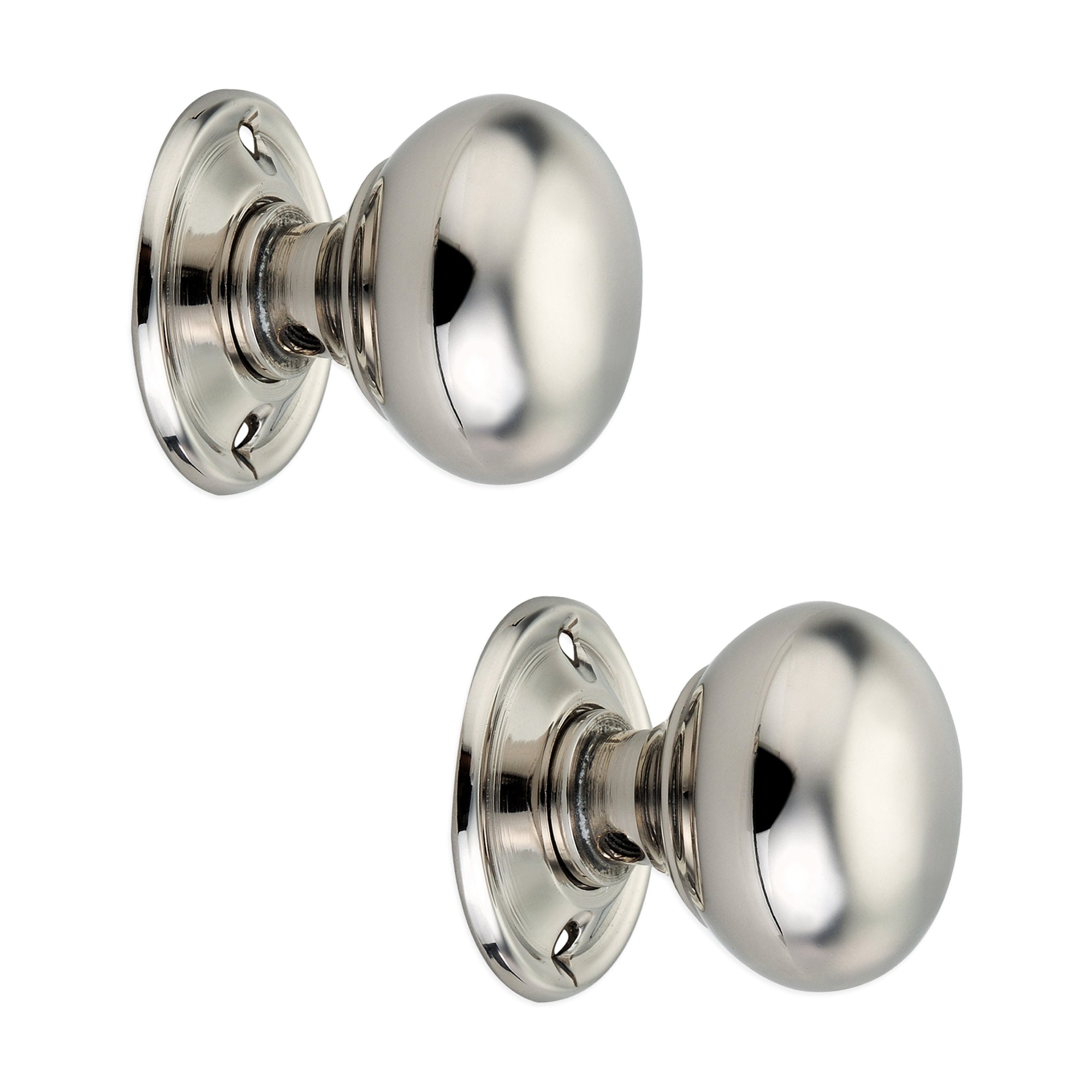 Cottage Small 40mm Rim/Mortice Door Knob Polished Nickel