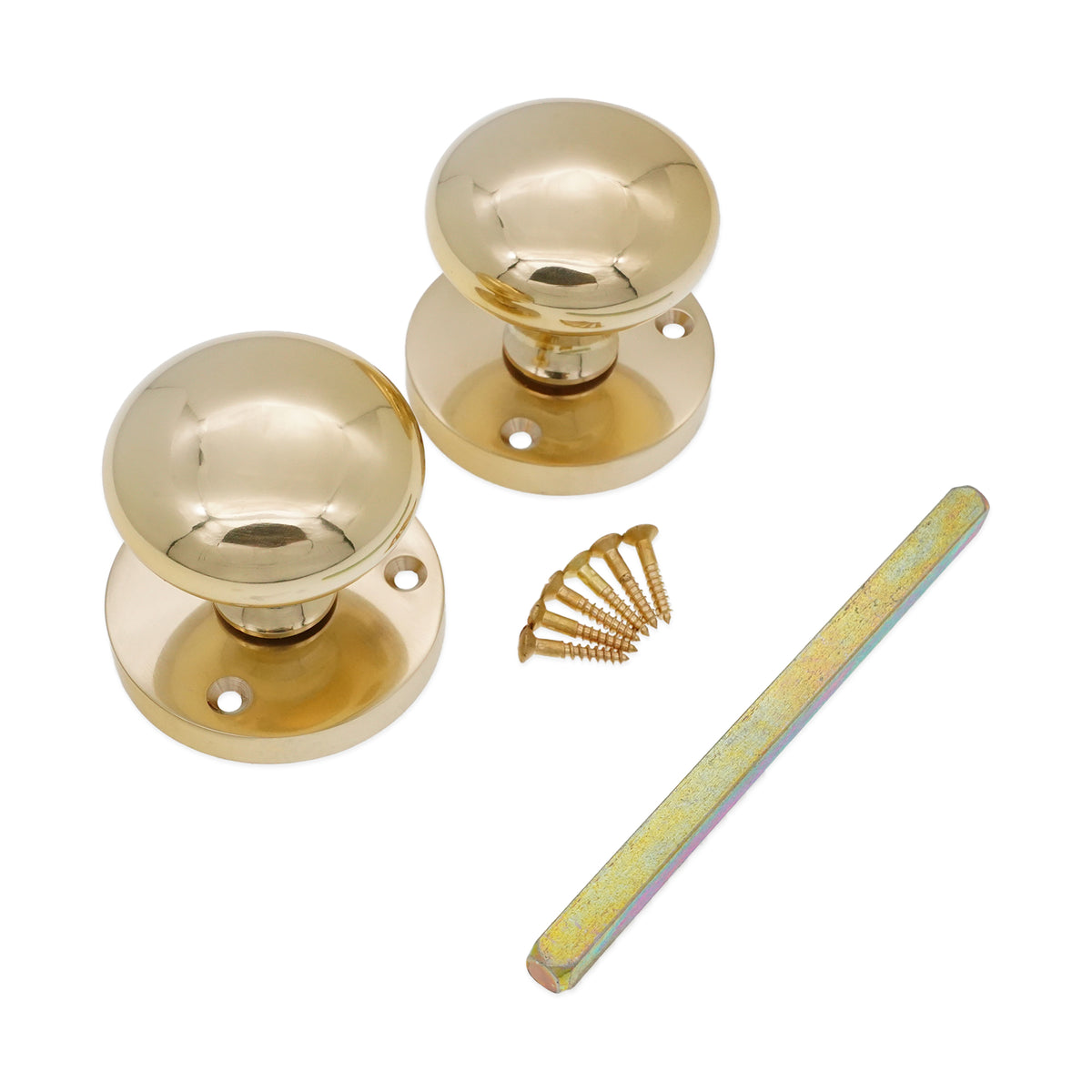 Victorian Door Knob Polished Brass