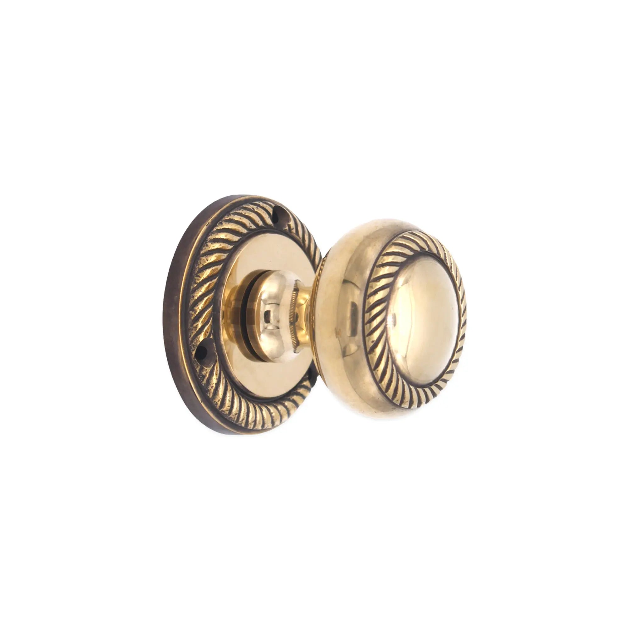 Georgian Mortice Door Knob Aged Brass Spira