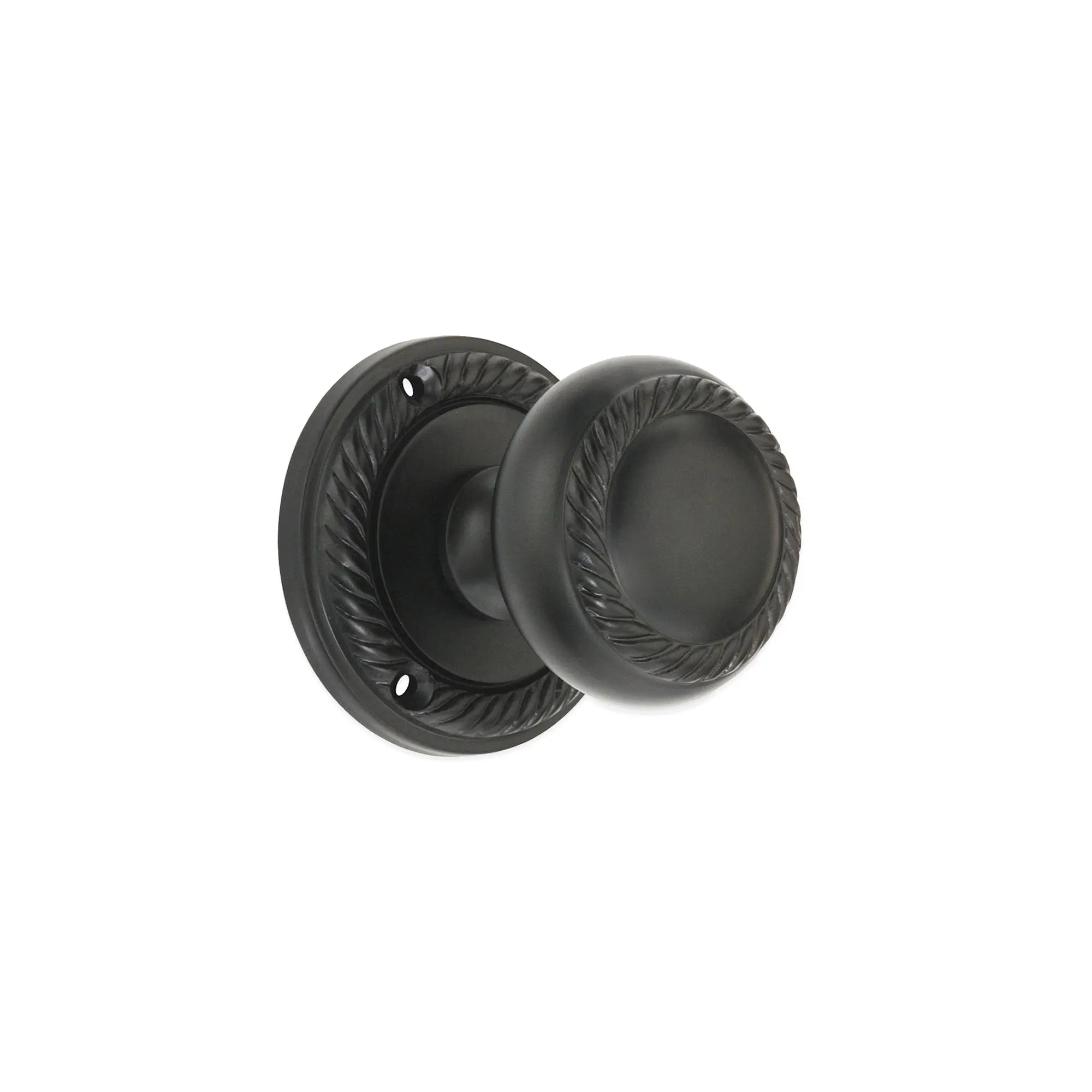 Georgian Mortice Door Knob Matt Black Spira