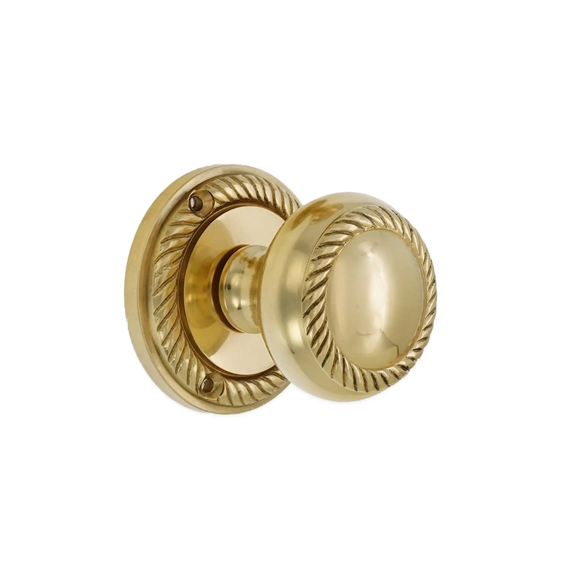 Georgian Mortice Door Knob Polished Brass Spira