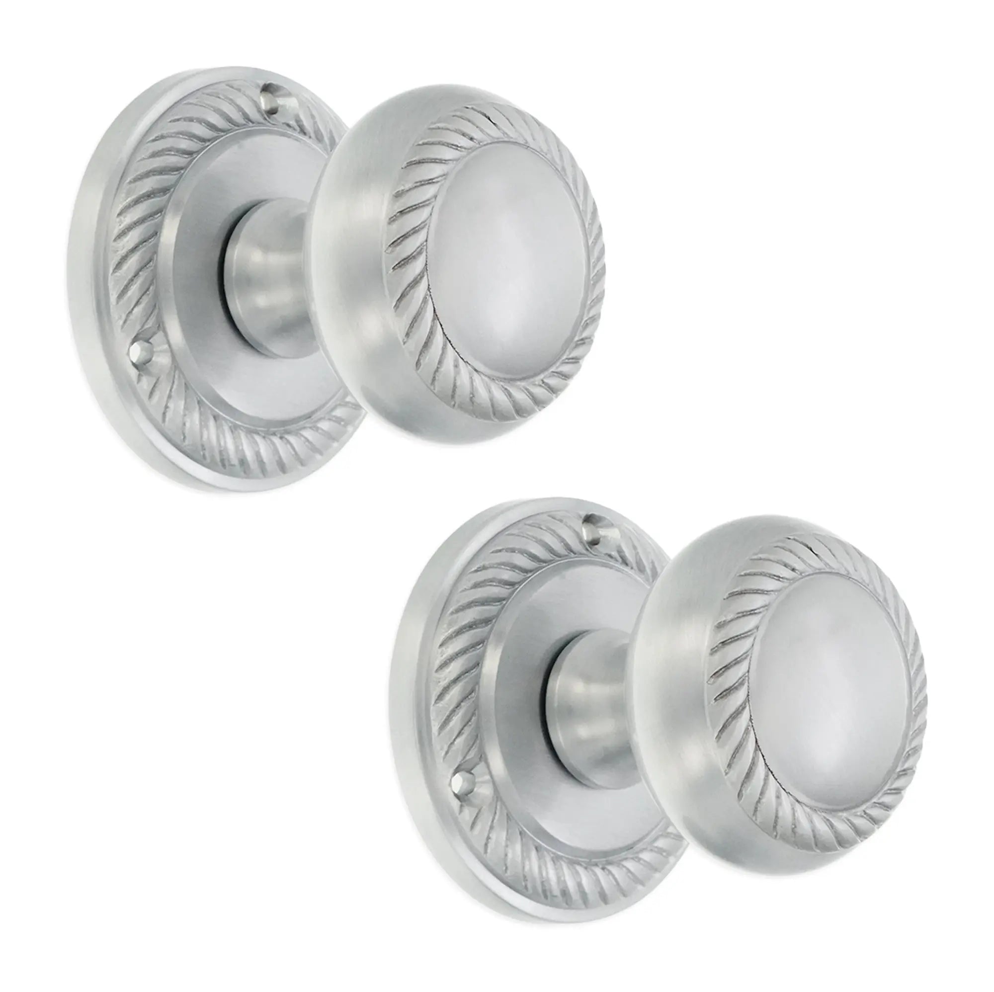 Georgian Mortice Door Knob Satin Chrome Spira