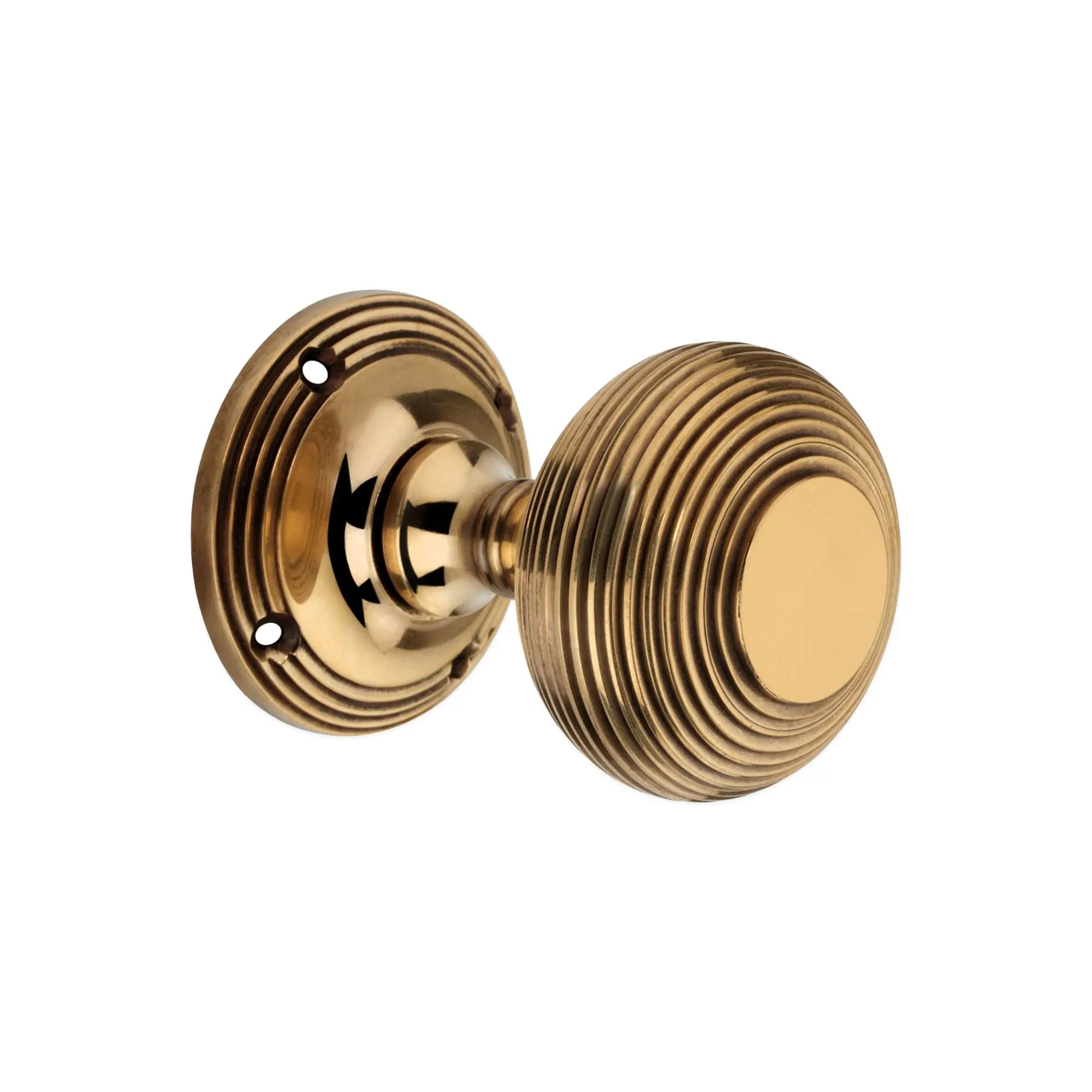 Beehive Door Knob 55mm Aged Brass Spira