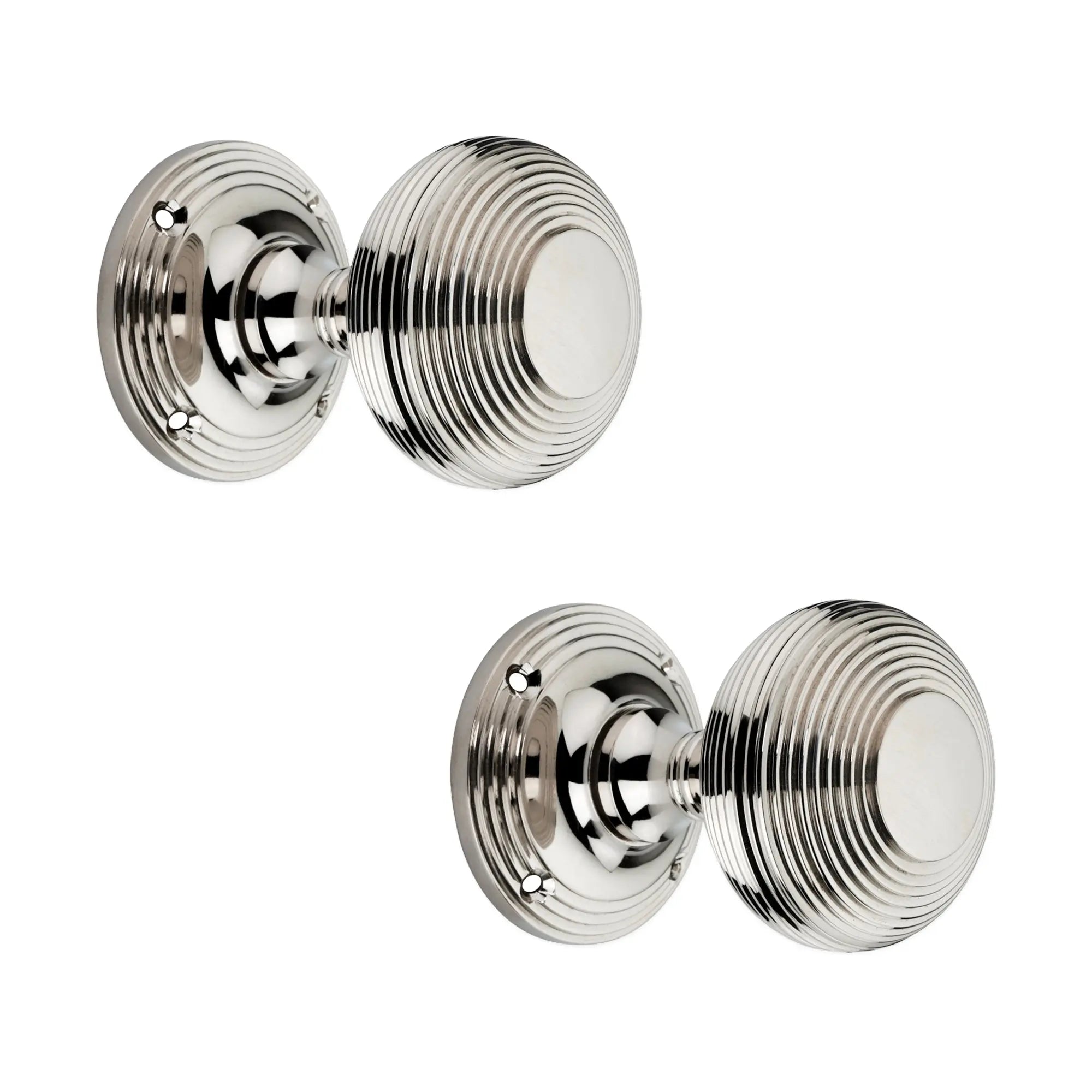 Beehive Door Knob 55mm Polished Nickel Spira