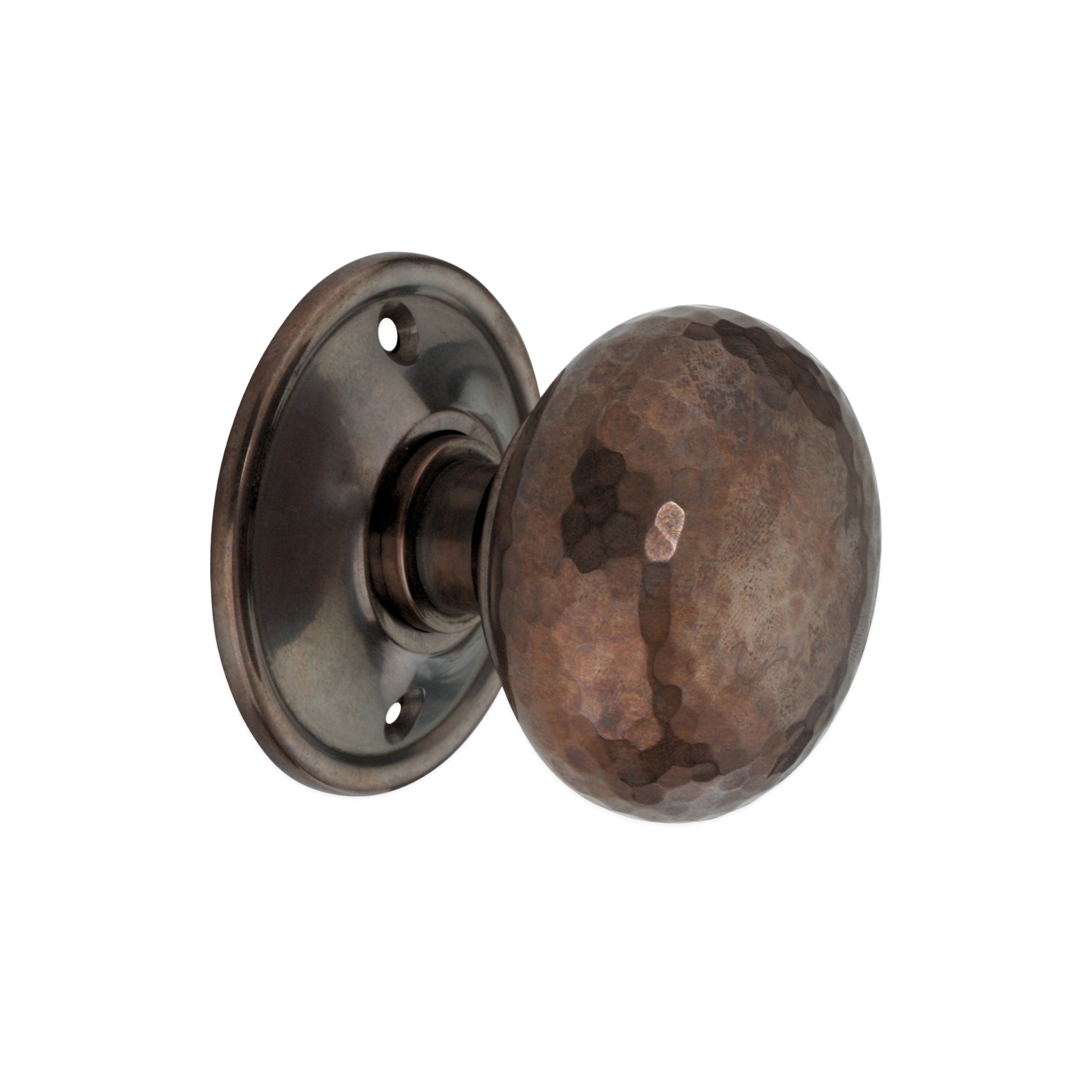 Hammered Cottage Large Mortice/Rim Door Knob Antique