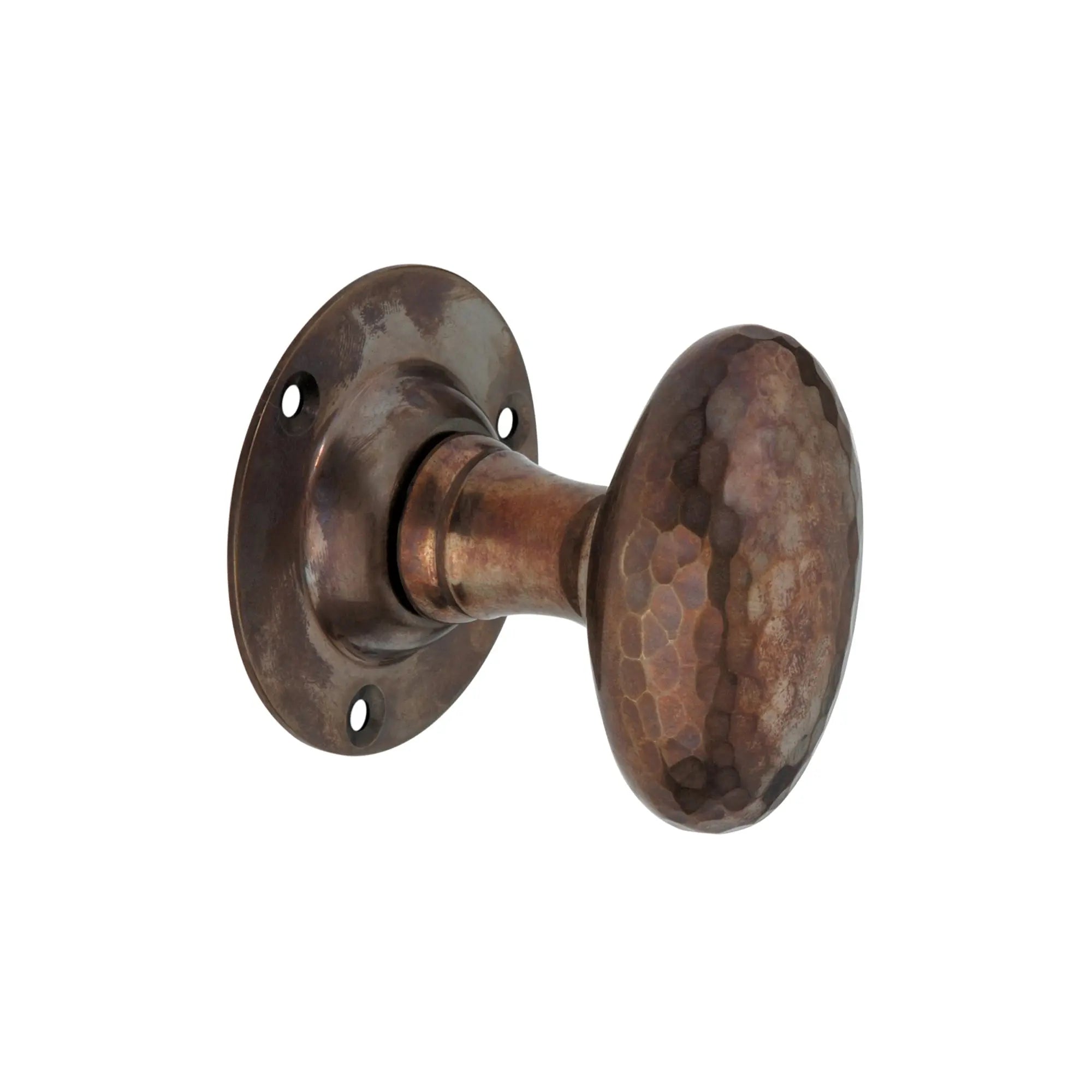 Hammered Oval Mortice Door Knob Antique Spira