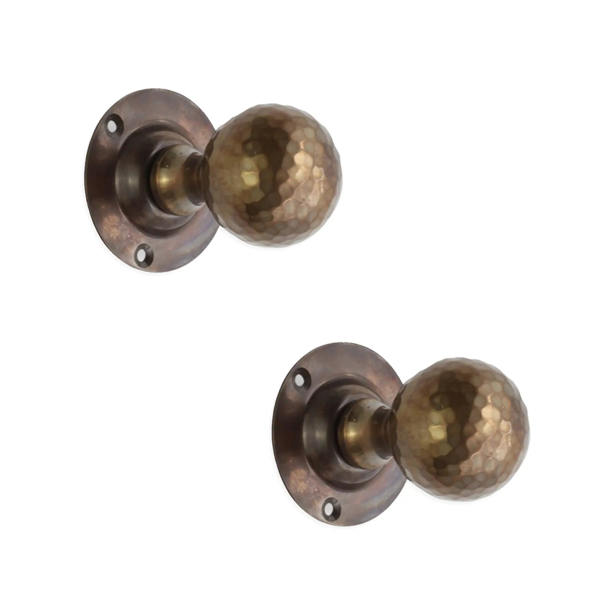 Hammered Ball Mortice Door Knob Antique Spira