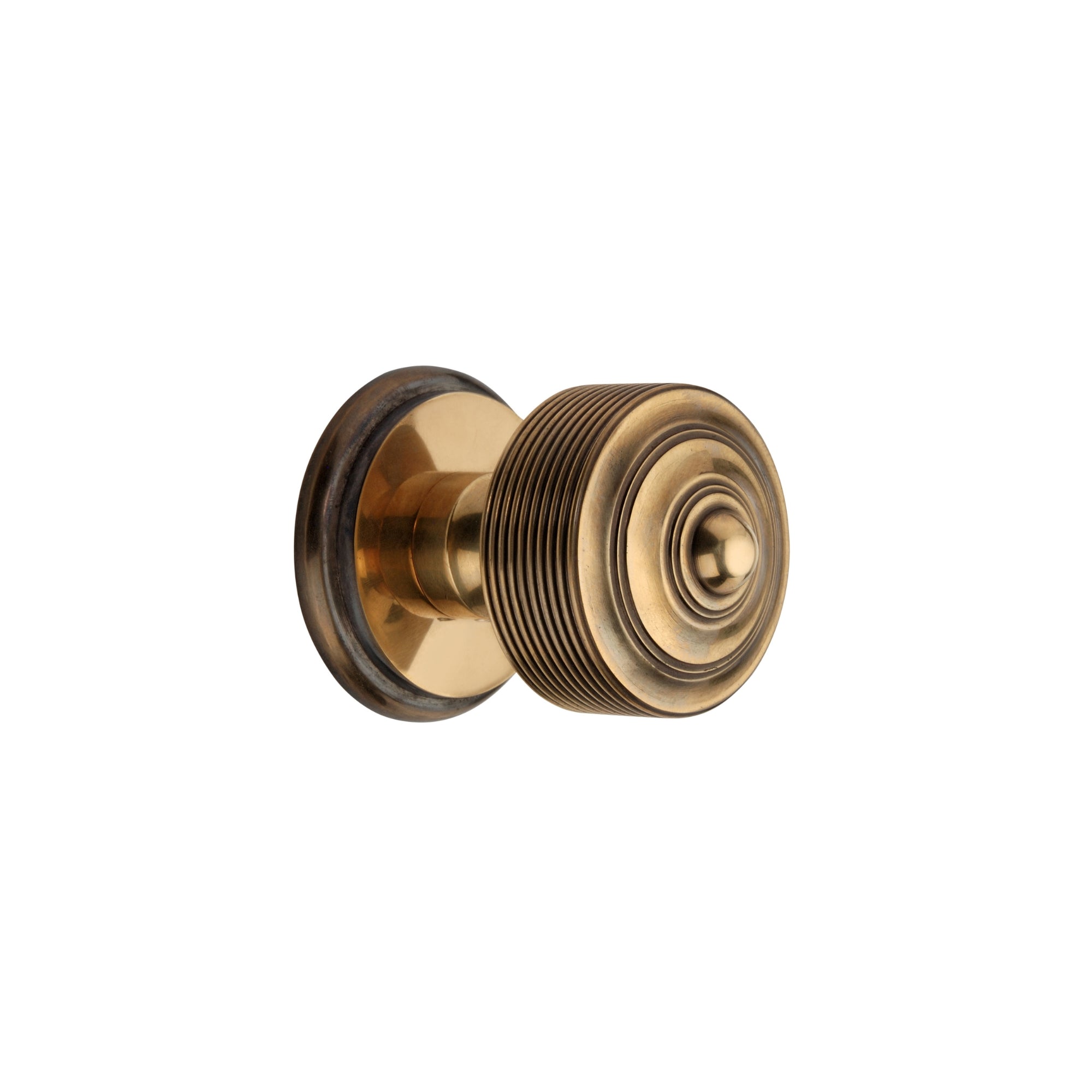 Carter Mortice/Rim Door Knob Aged Brass